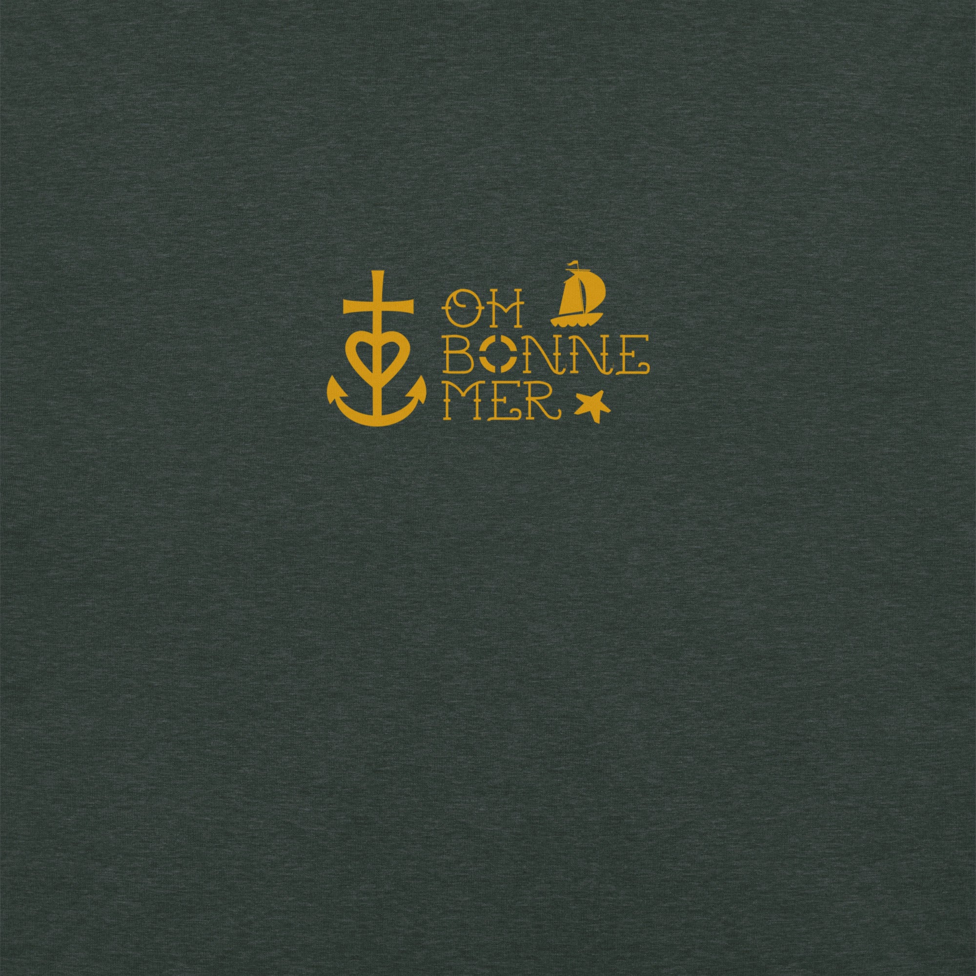 Unisex cotton t-shirt Oh Bonne Mer 2 on dark heather colors