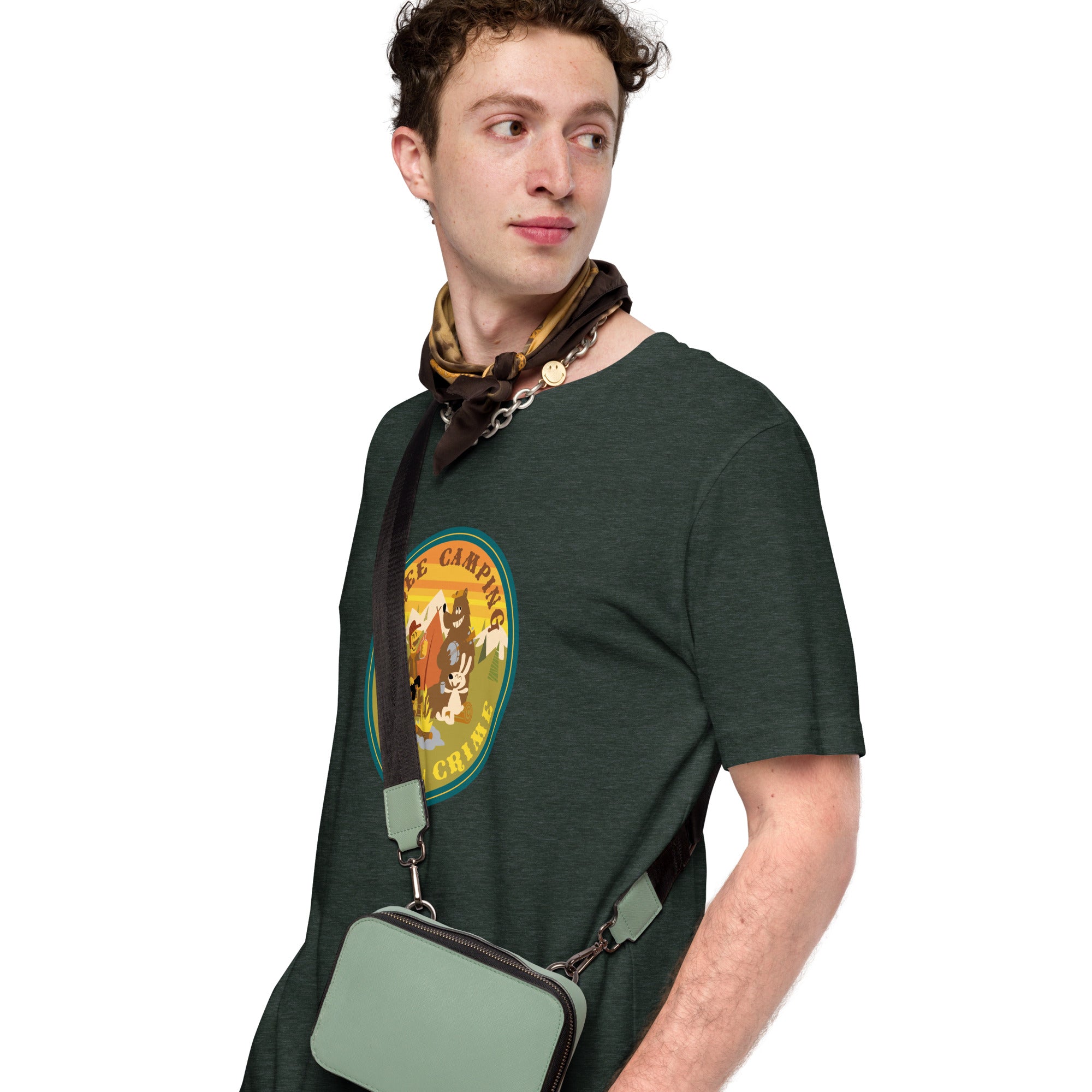Unisex t-shirt Free Camping is not a crime on dark heather colors