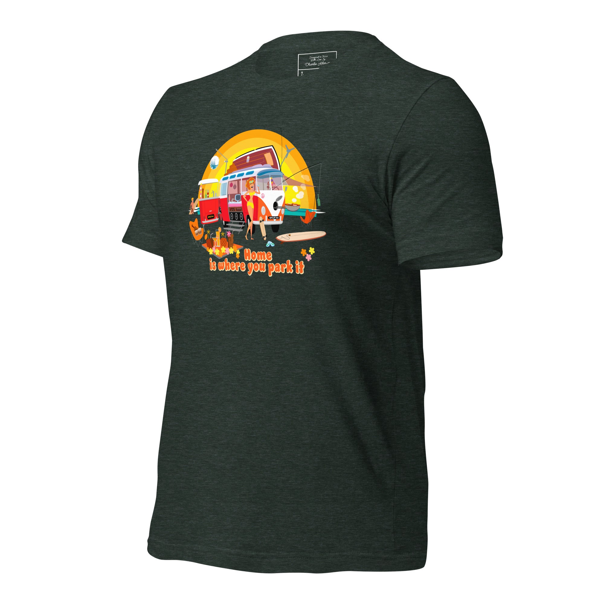 Unisex cotton t-shirt Ultra Combi on dark heather colors