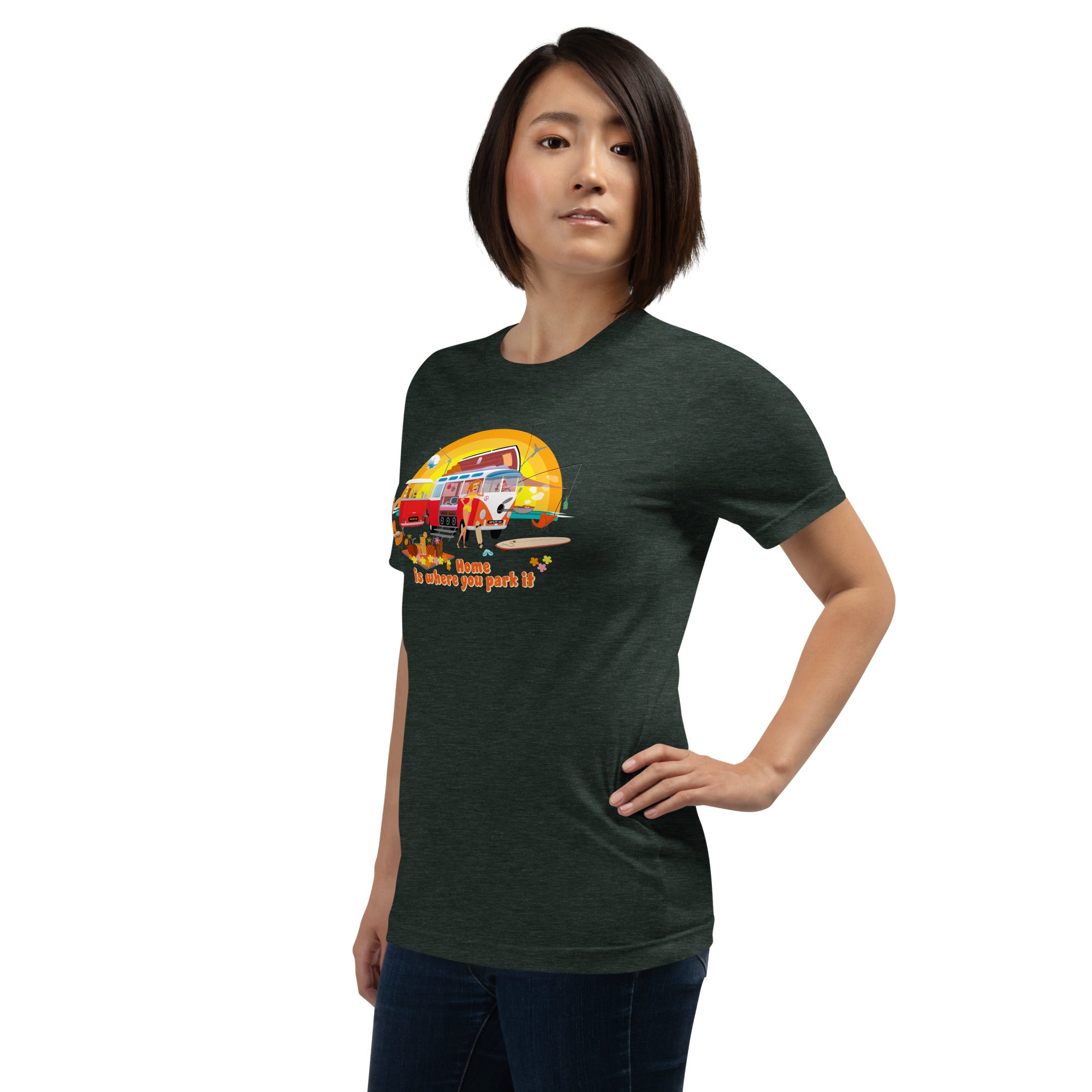Unisex cotton t-shirt Ultra Combi on dark heather colors