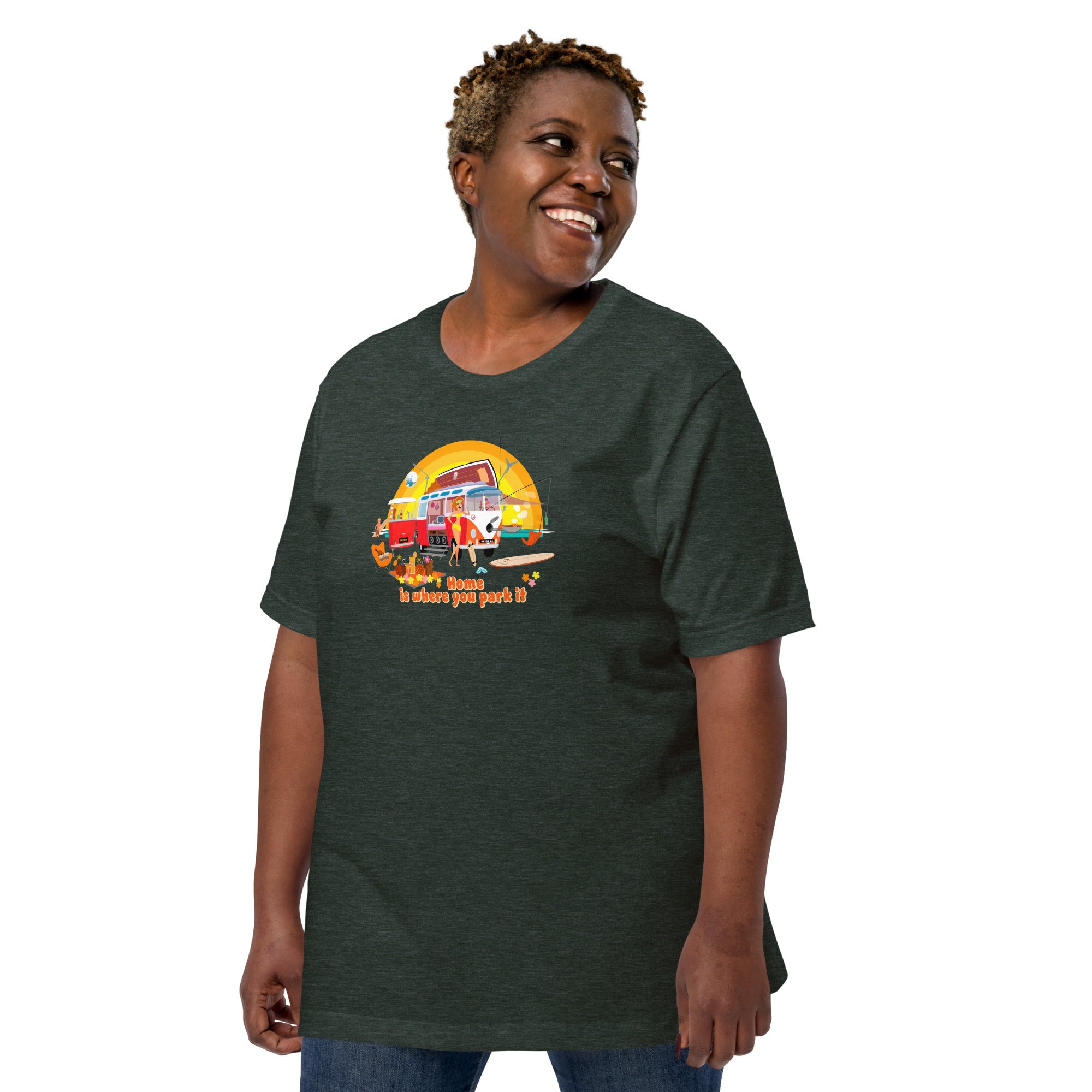 Unisex cotton t-shirt Ultra Combi on dark heather colors