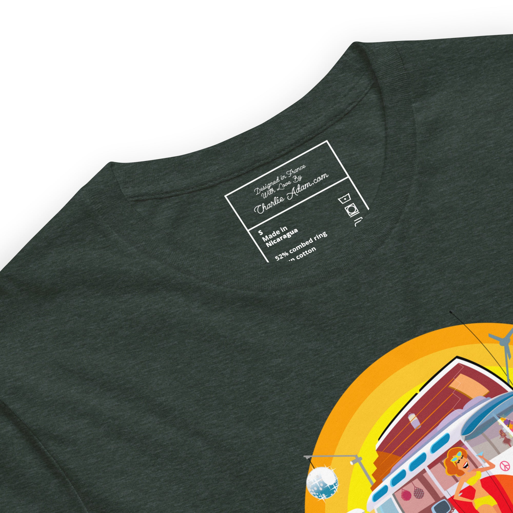 Unisex cotton t-shirt Ultra Combi on dark heather colors