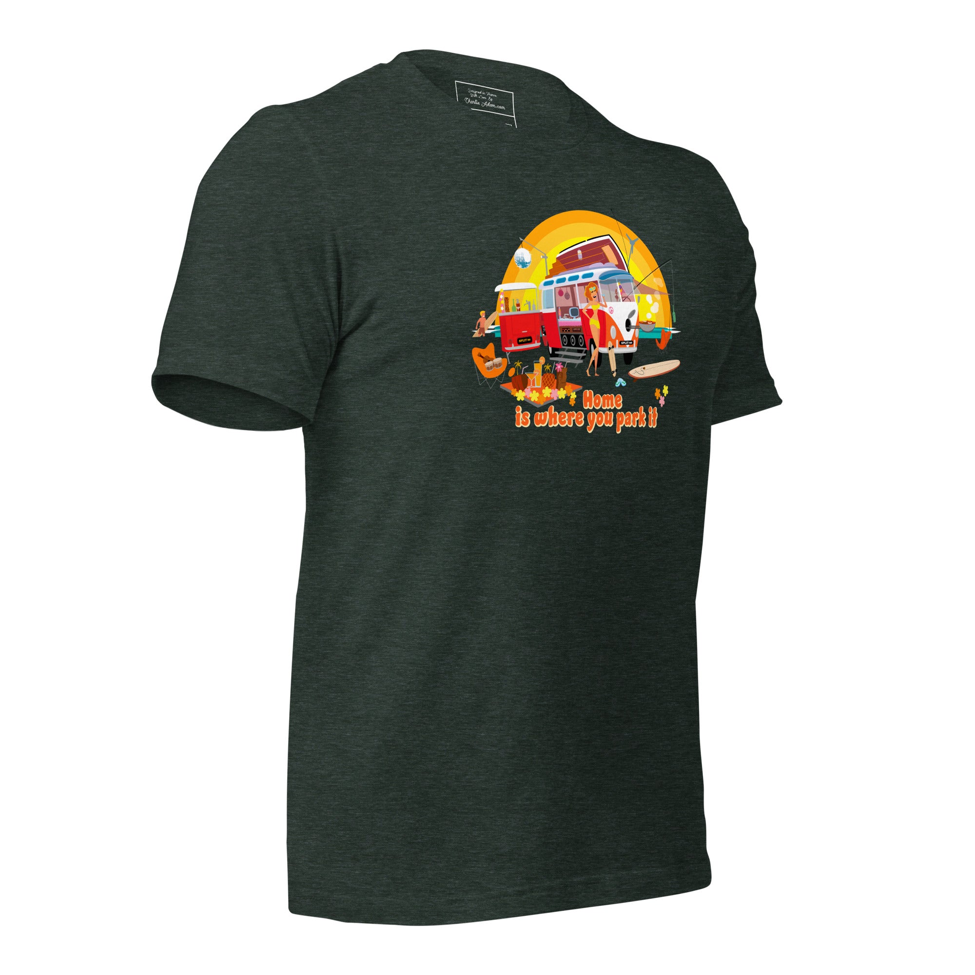 Unisex cotton t-shirt Ultra Combi on dark heather colors