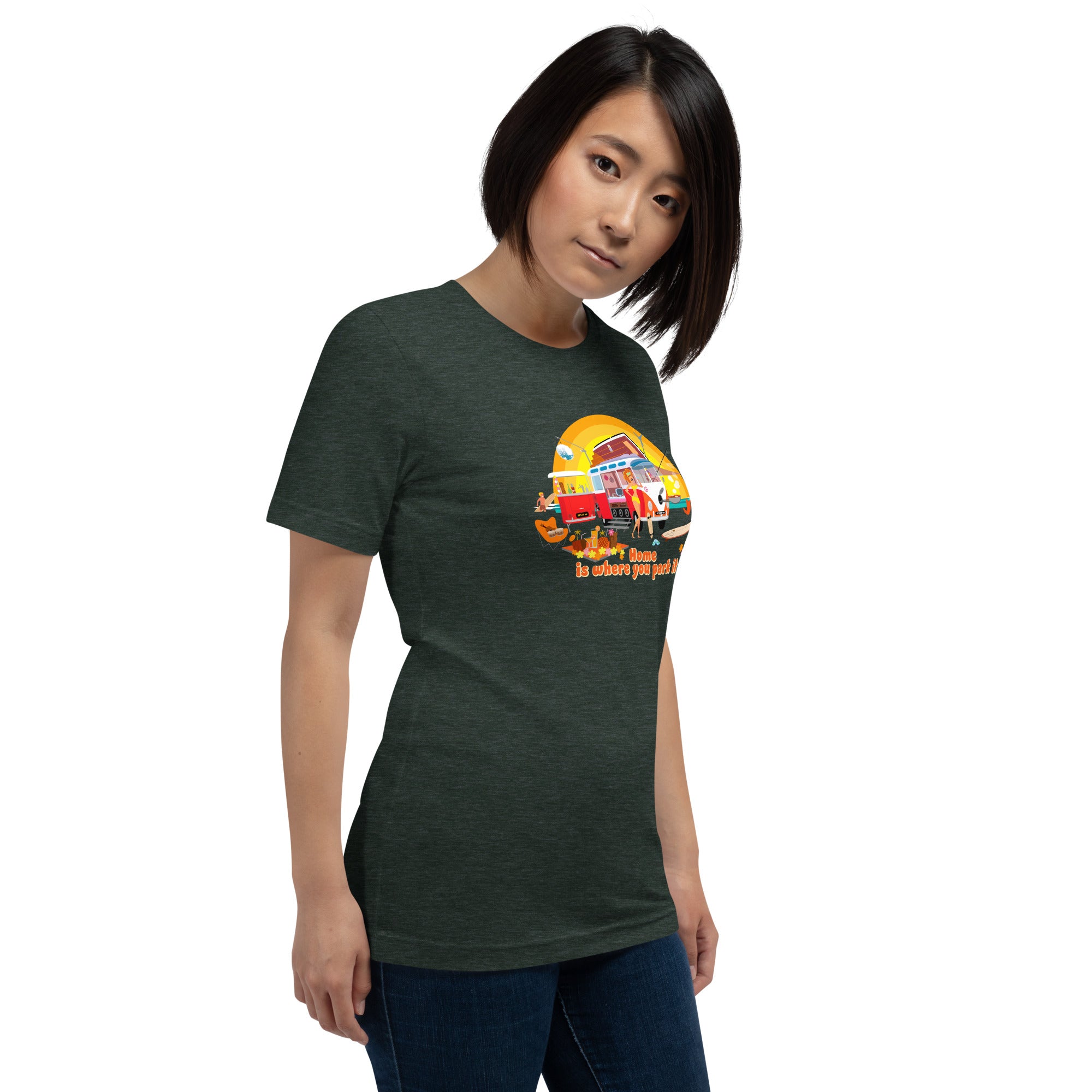 Unisex cotton t-shirt Ultra Combi on dark heather colors