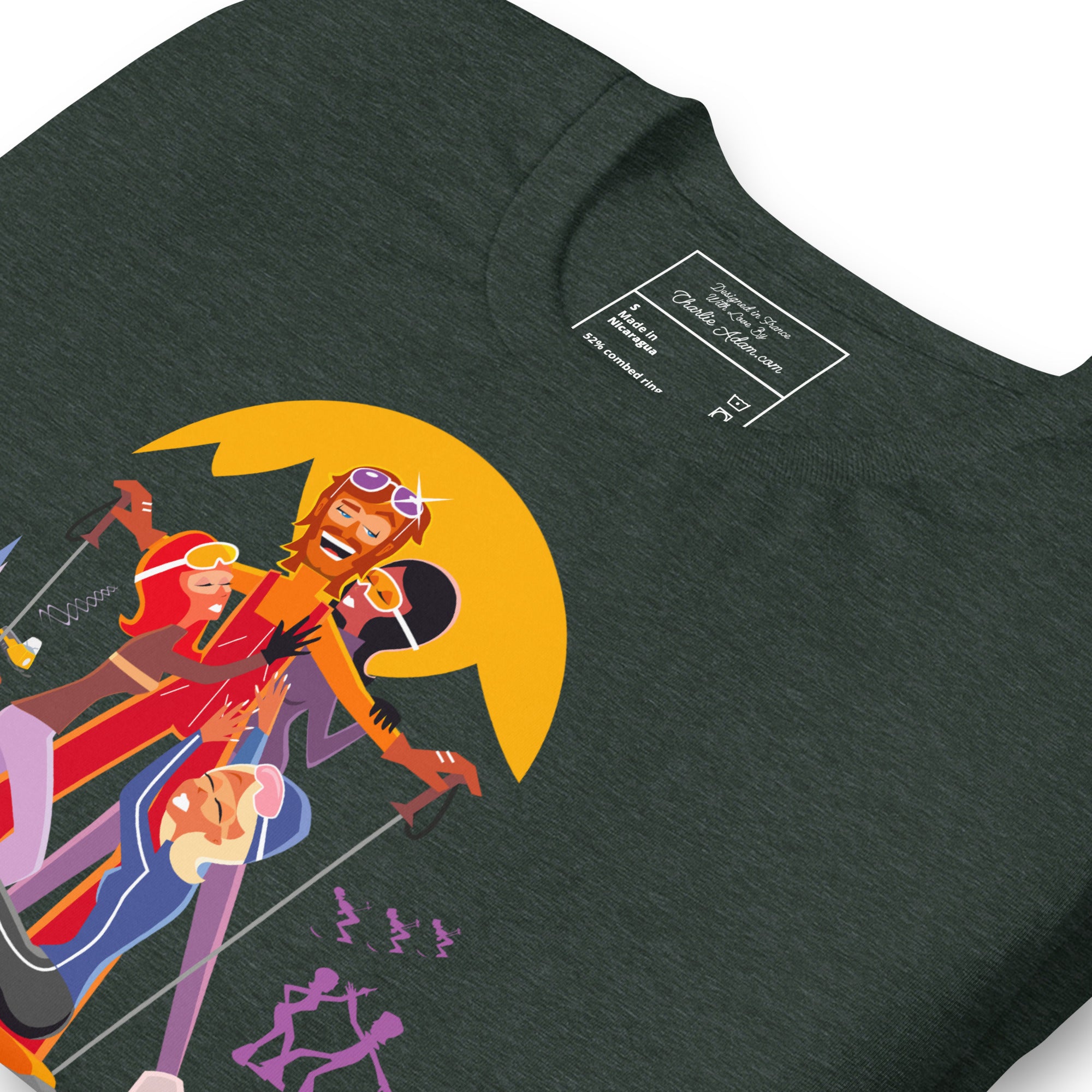 Unisex t-shirt Love instructor First lesson free on dark heather colors