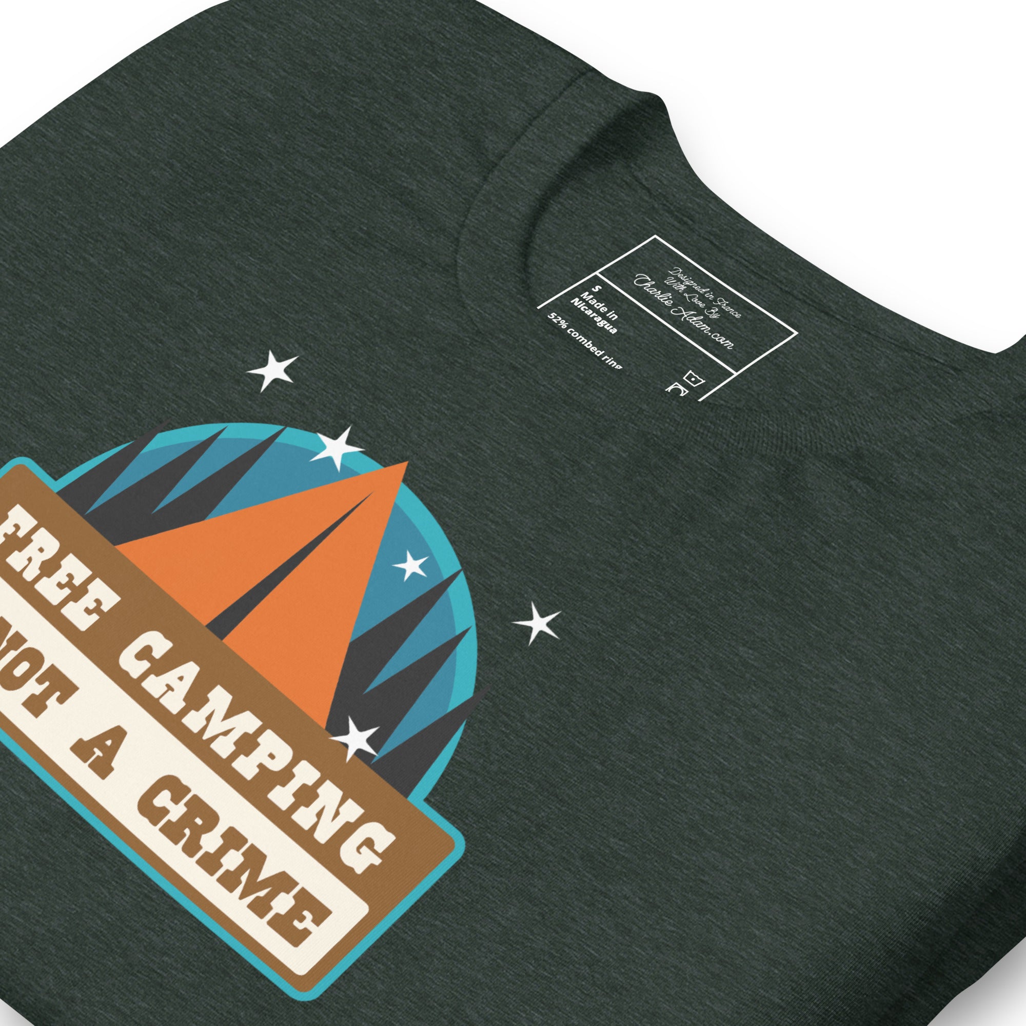 Unisex t-shirt Free camping is not a crime on dark heather colors