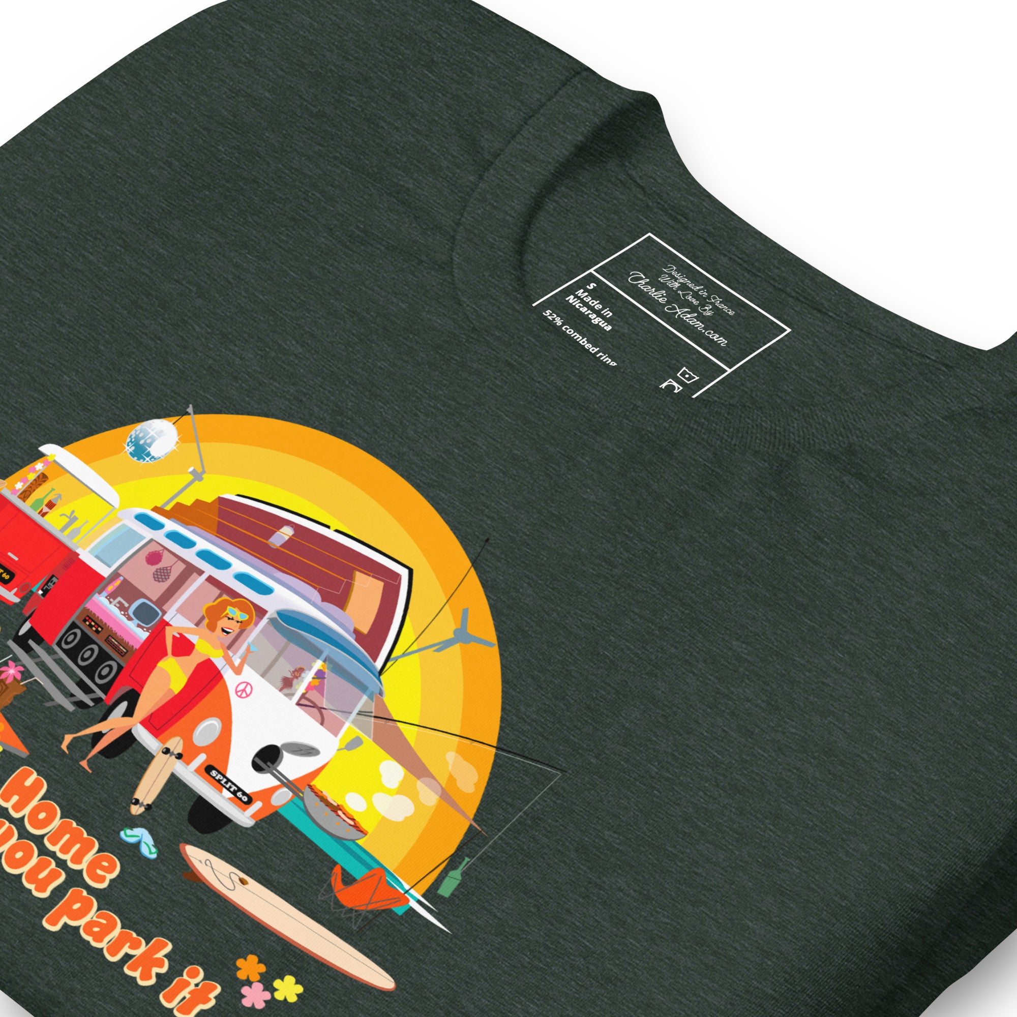 Unisex cotton t-shirt Ultra Combi on dark heather colors