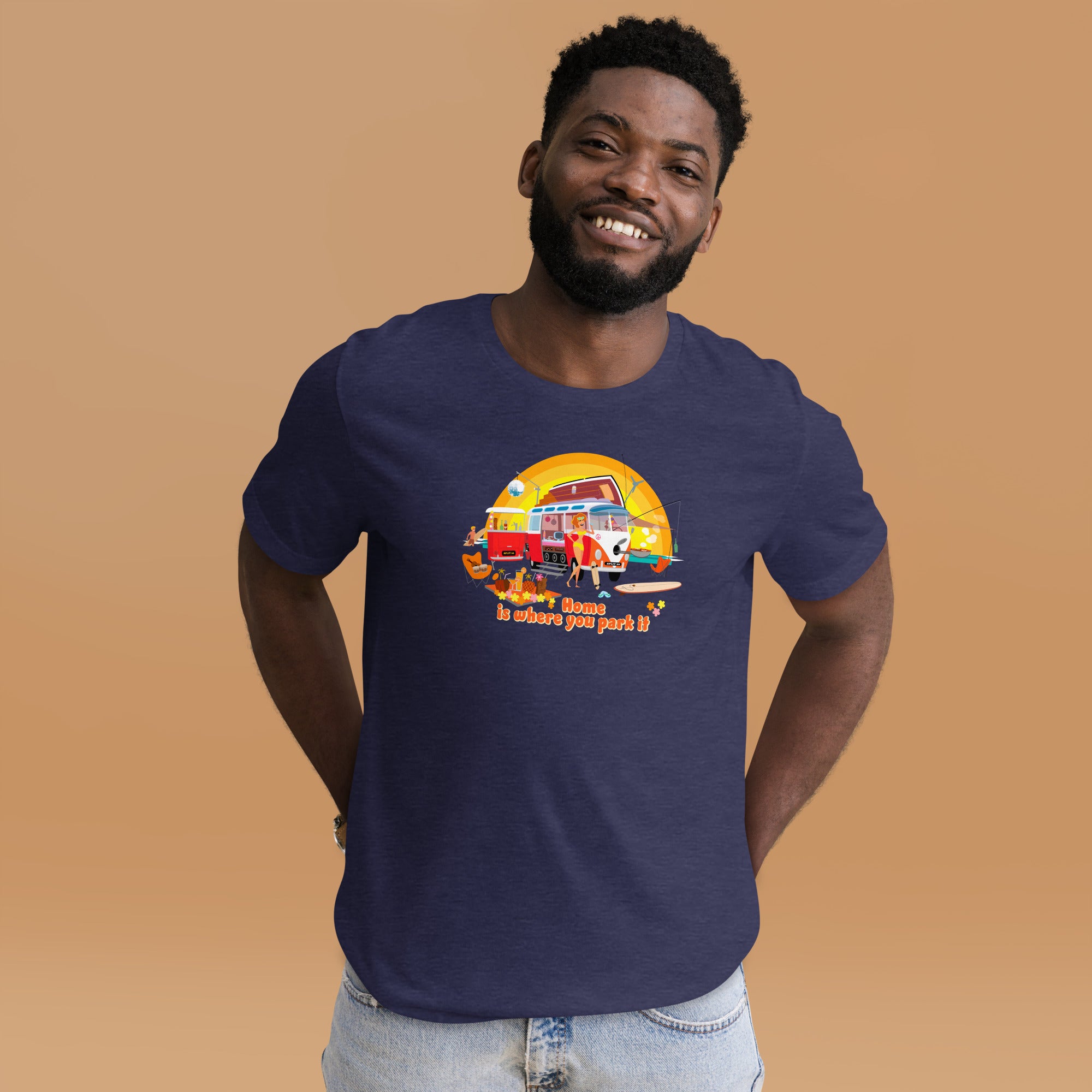 Unisex cotton t-shirt Ultra Combi on dark heather colors