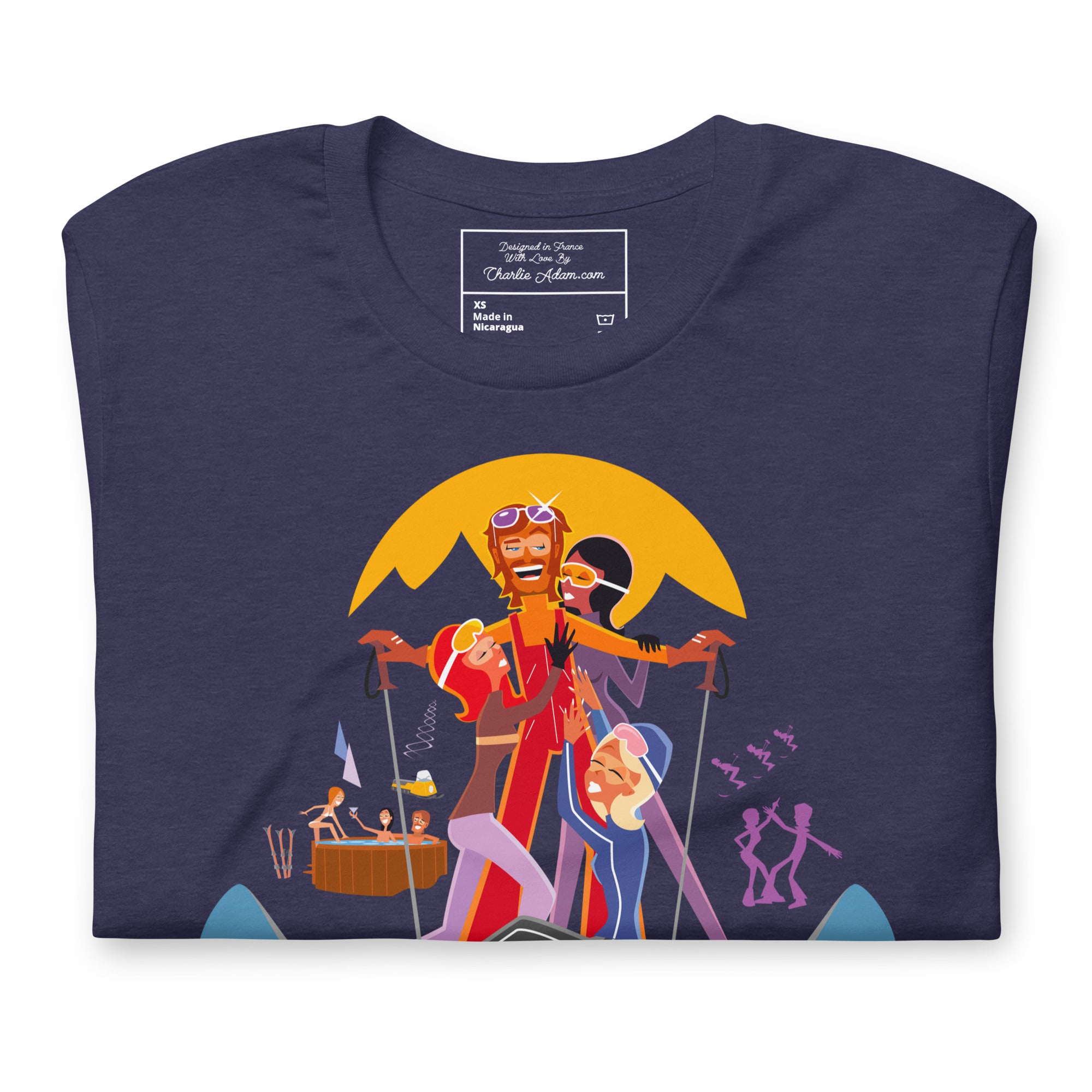 Unisex t-shirt Love instructor First lesson free on dark heather colors