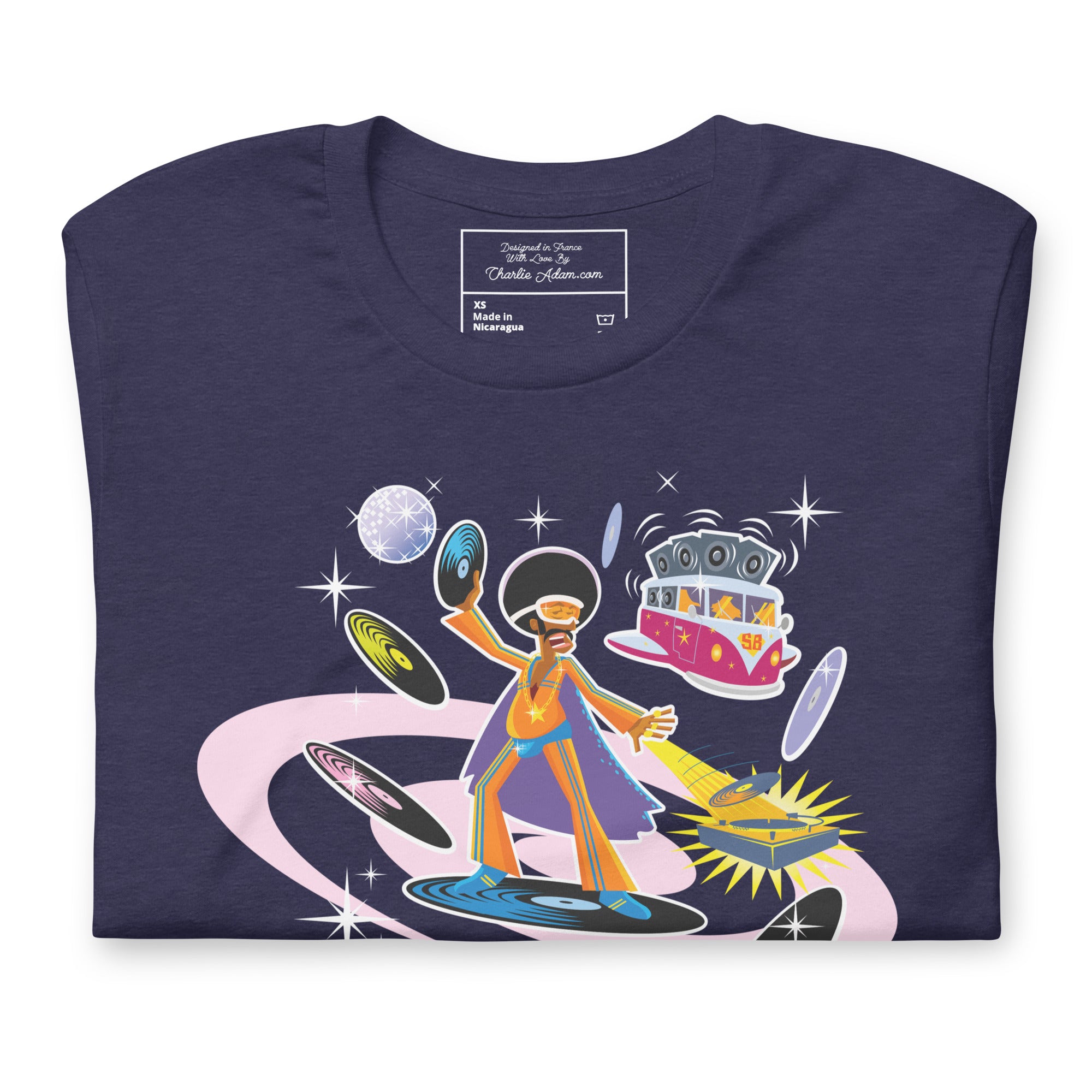 Unisex t-shirt Superboogieman saves the Party on dark heather colors