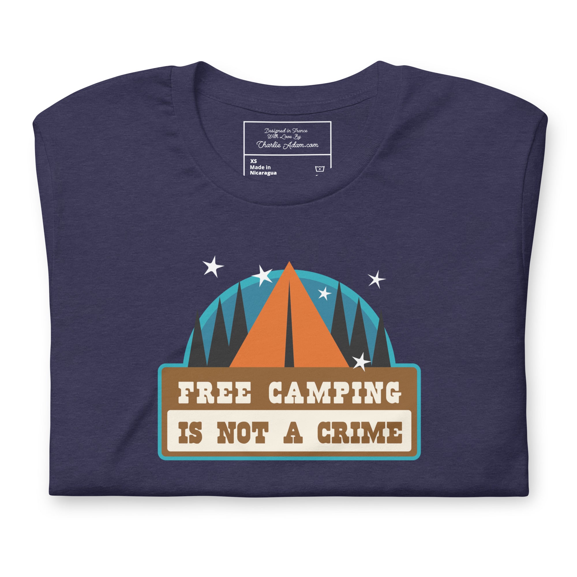 Unisex t-shirt Free camping is not a crime on dark heather colors