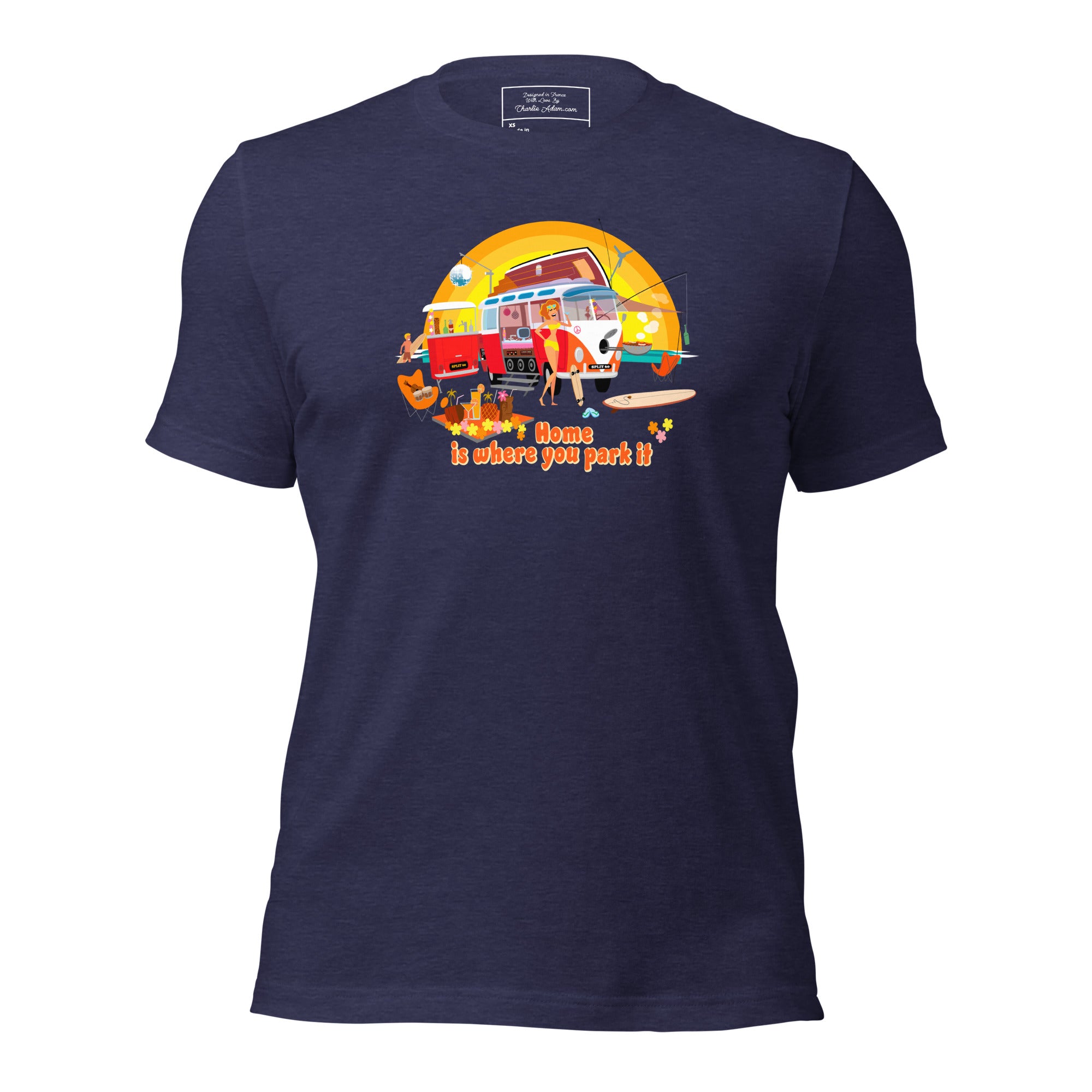 Unisex cotton t-shirt Ultra Combi on dark heather colors
