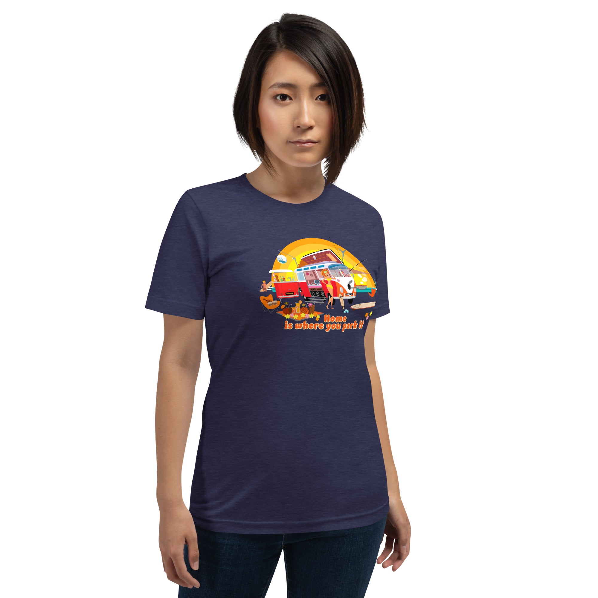 Unisex cotton t-shirt Ultra Combi on dark heather colors