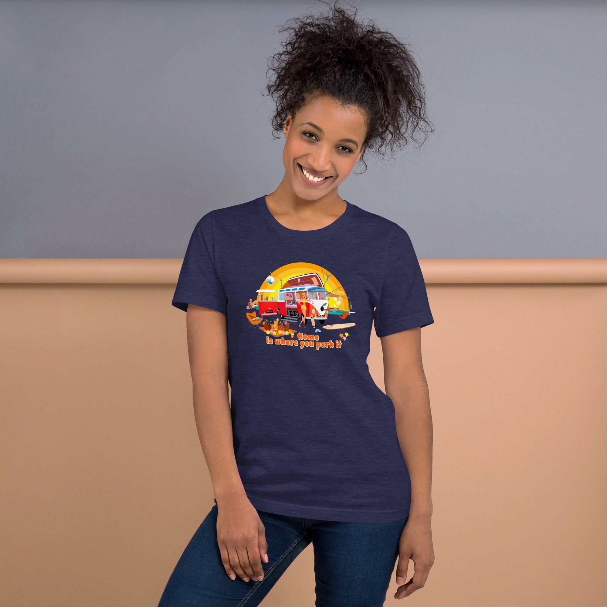 Unisex cotton t-shirt Ultra Combi on dark heather colors