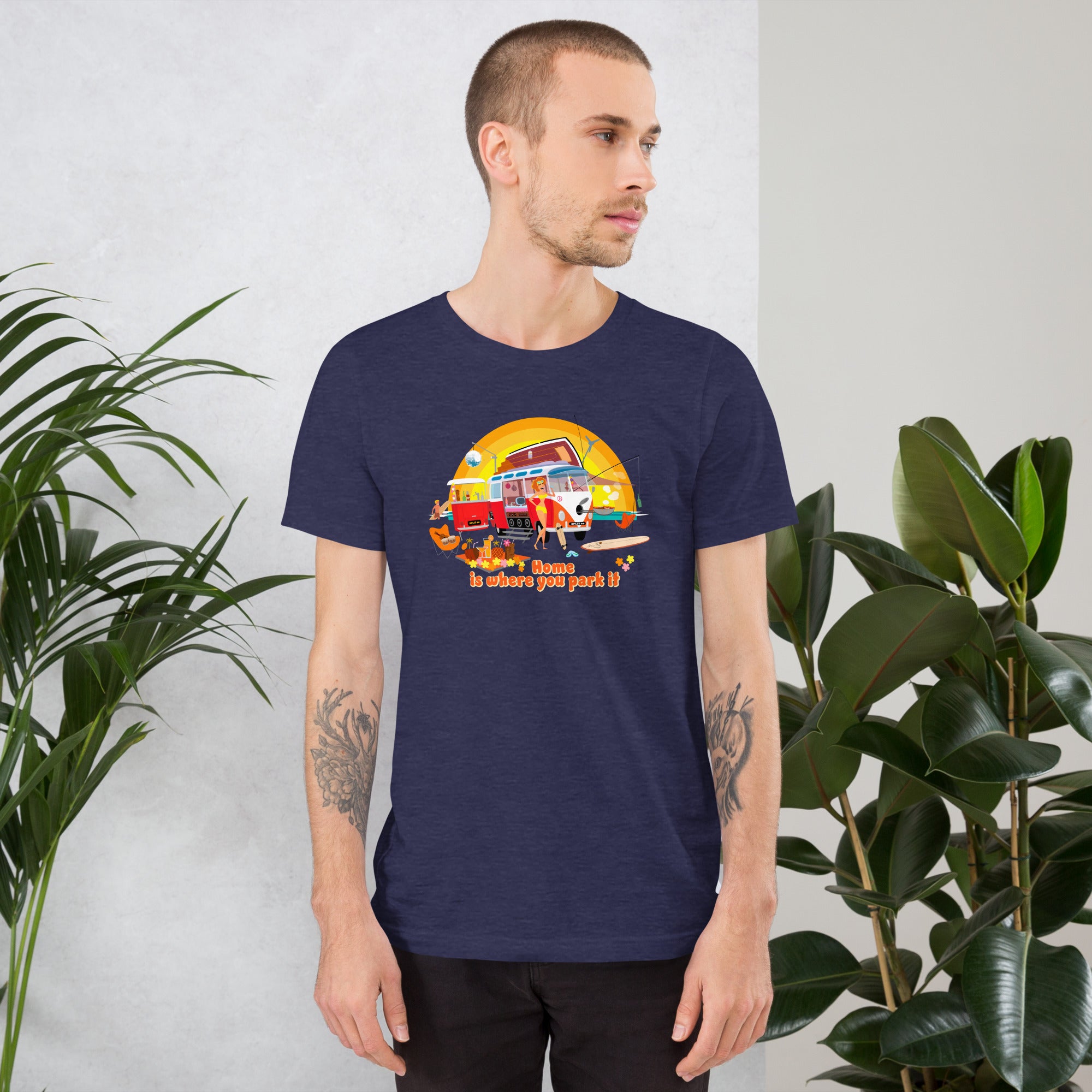 Unisex cotton t-shirt Ultra Combi on dark heather colors