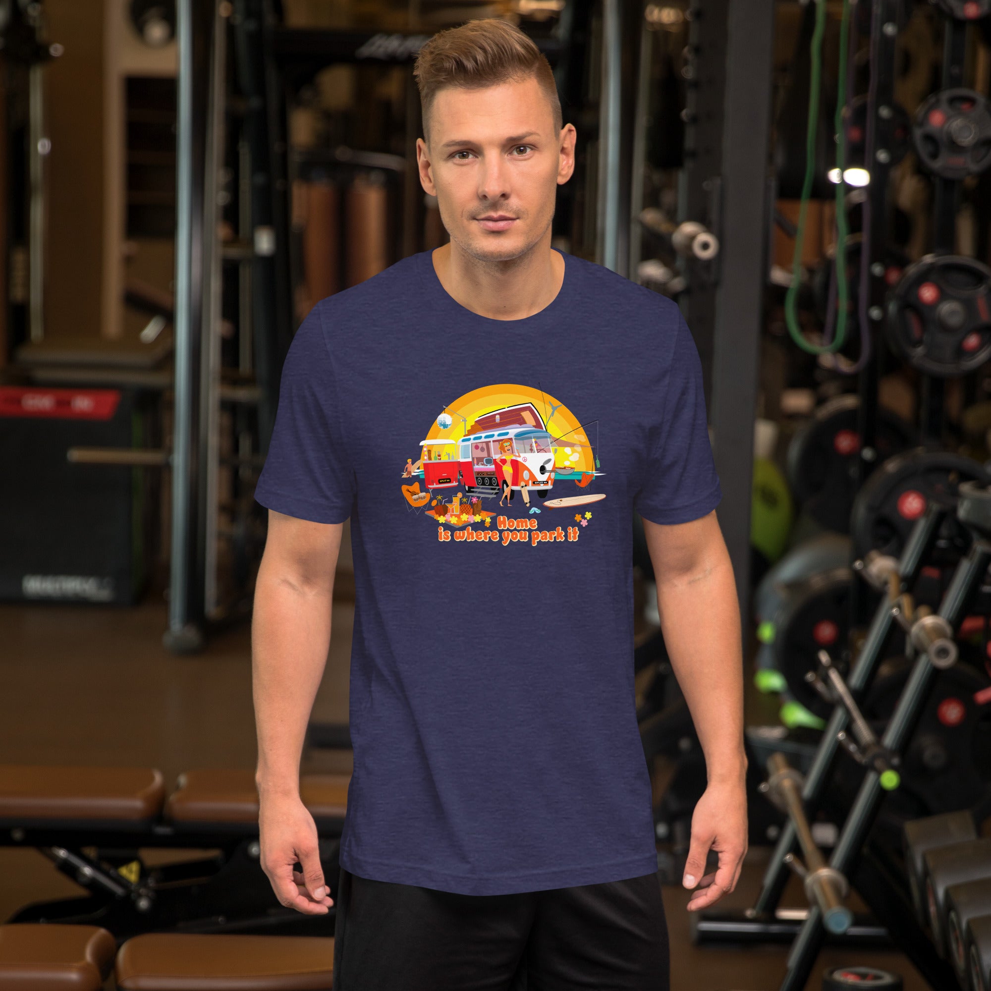 Unisex cotton t-shirt Ultra Combi on dark heather colors
