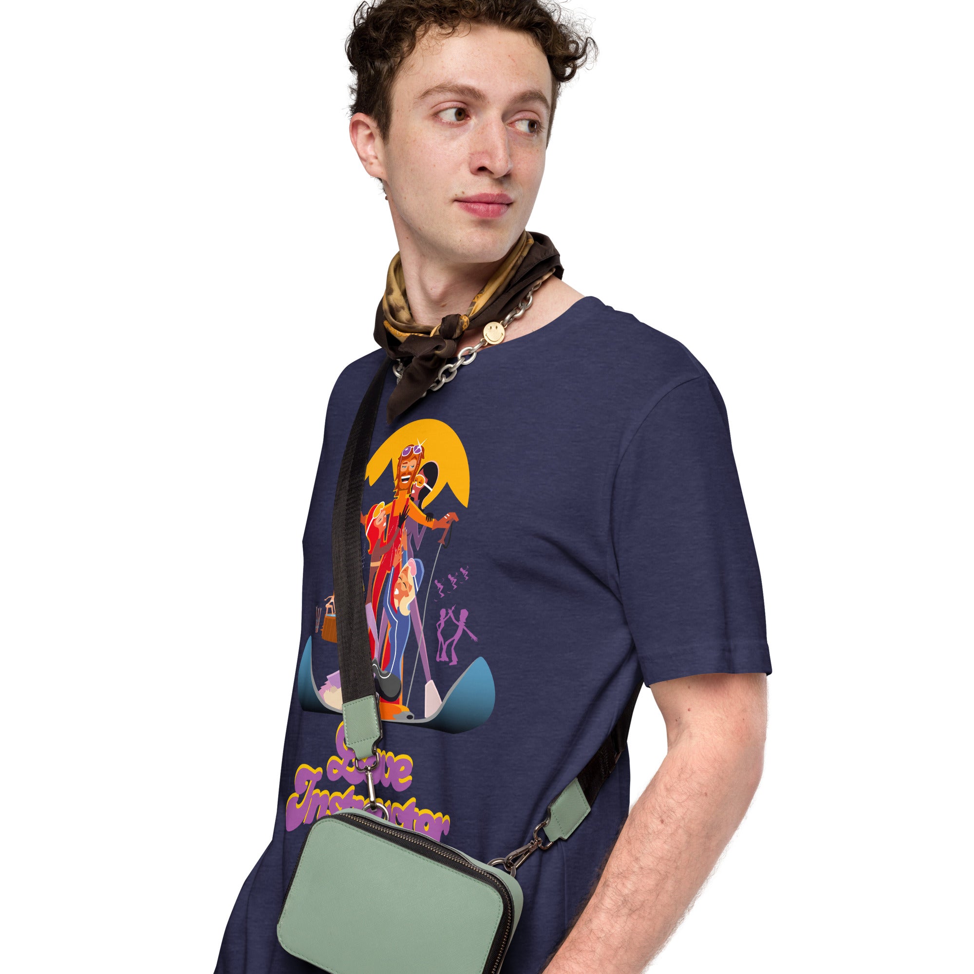 Unisex t-shirt Love instructor First lesson free on dark heather colors