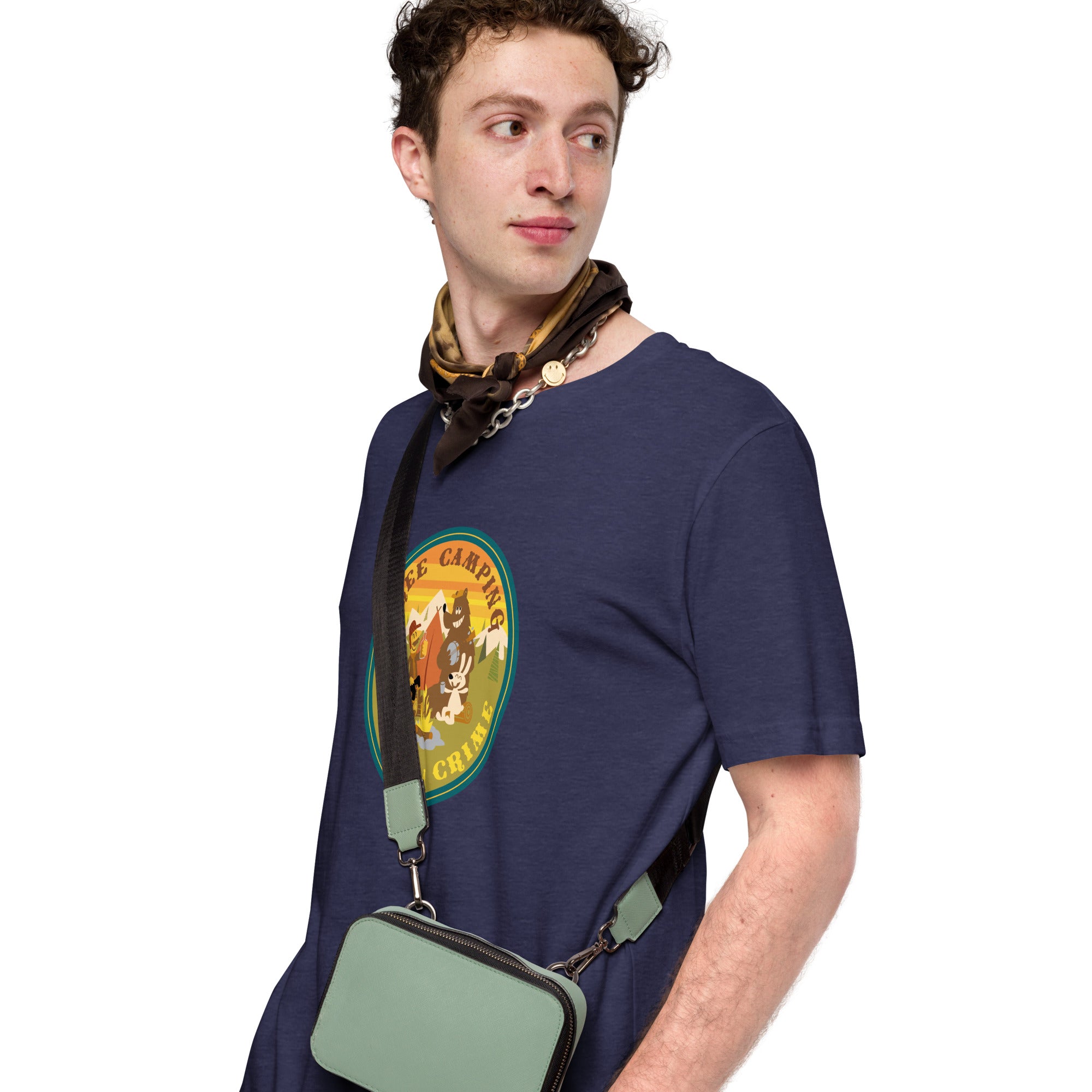 Unisex t-shirt Free Camping is not a crime on dark heather colors