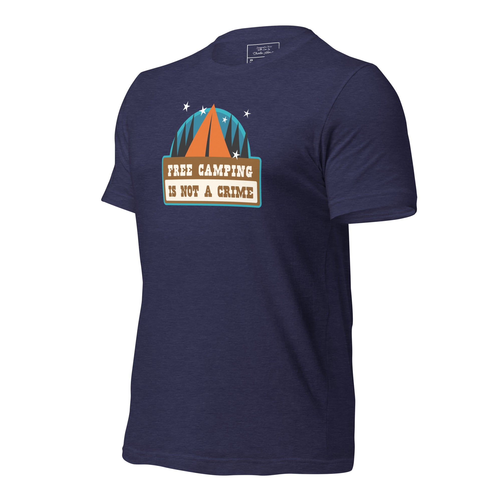 Unisex t-shirt Free camping is not a crime on dark heather colors