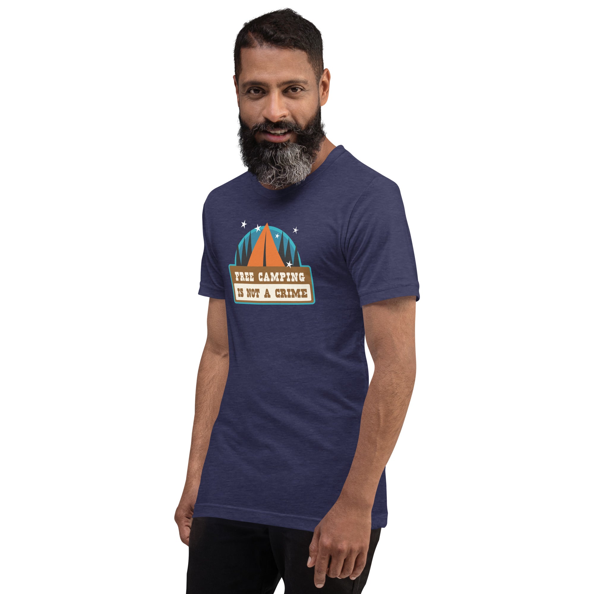 Unisex t-shirt Free camping is not a crime on dark heather colors