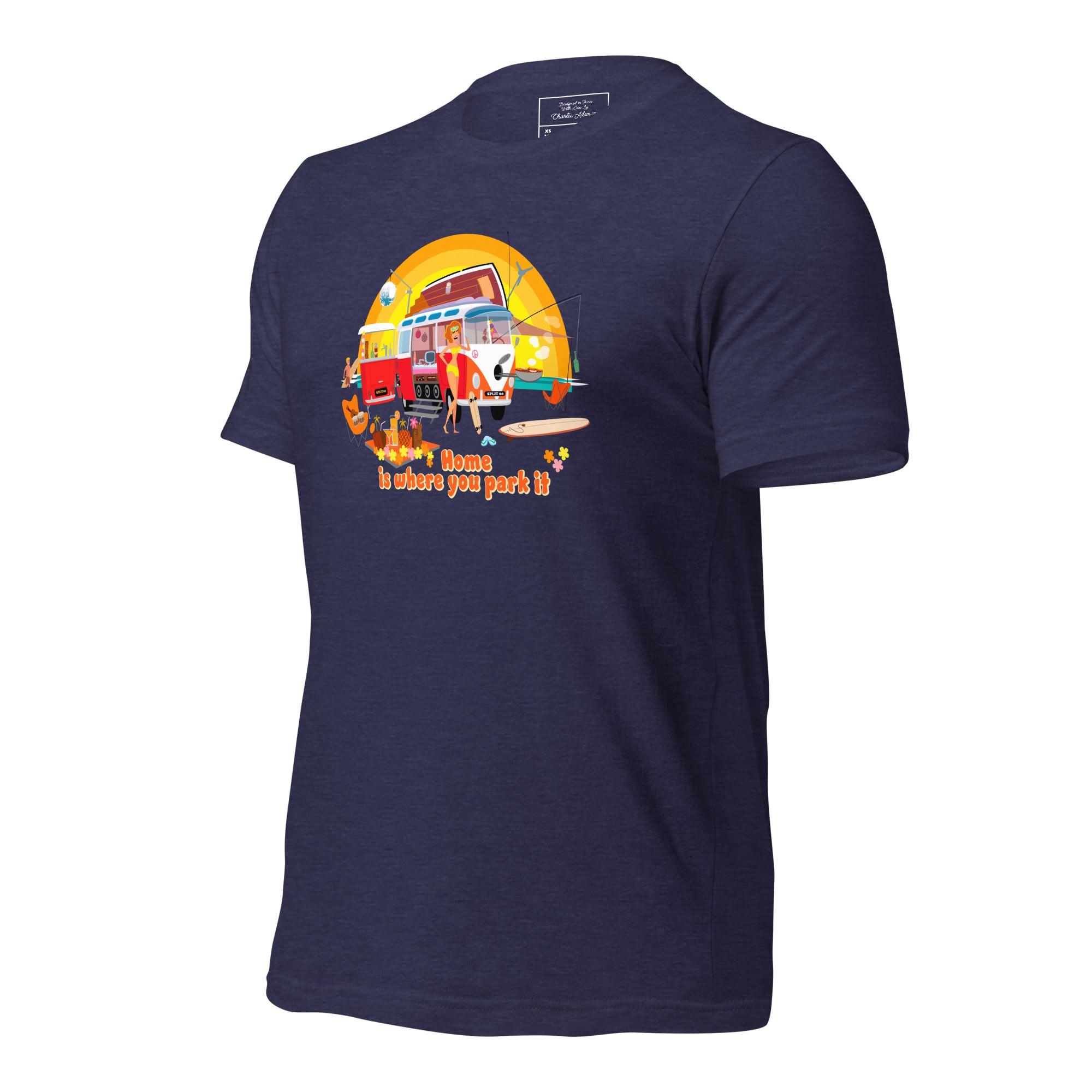 Unisex cotton t-shirt Ultra Combi on dark heather colors
