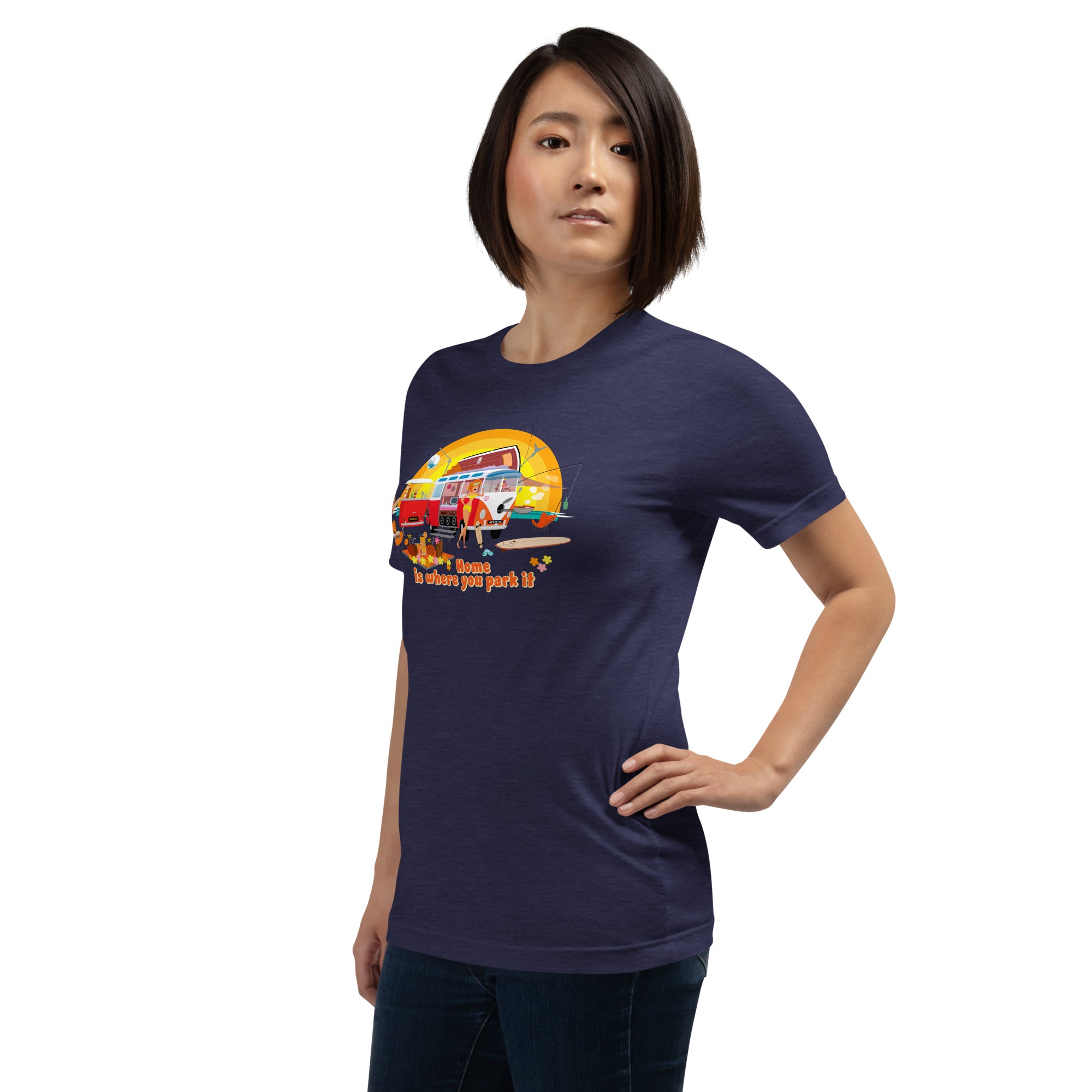 Unisex cotton t-shirt Ultra Combi on dark heather colors