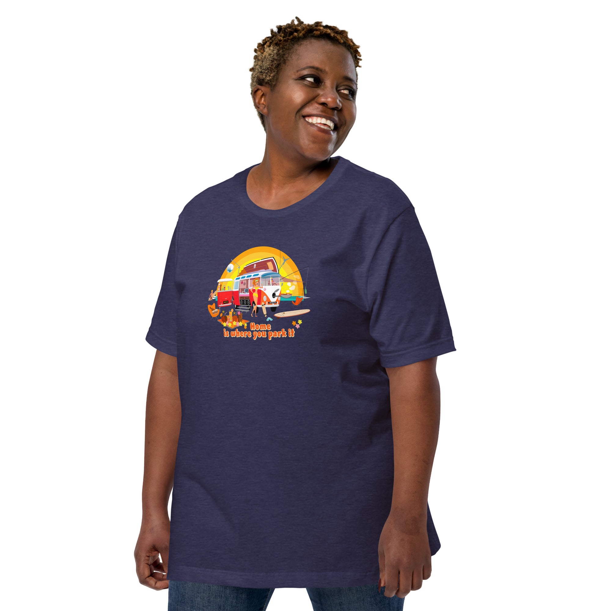Unisex cotton t-shirt Ultra Combi on dark heather colors