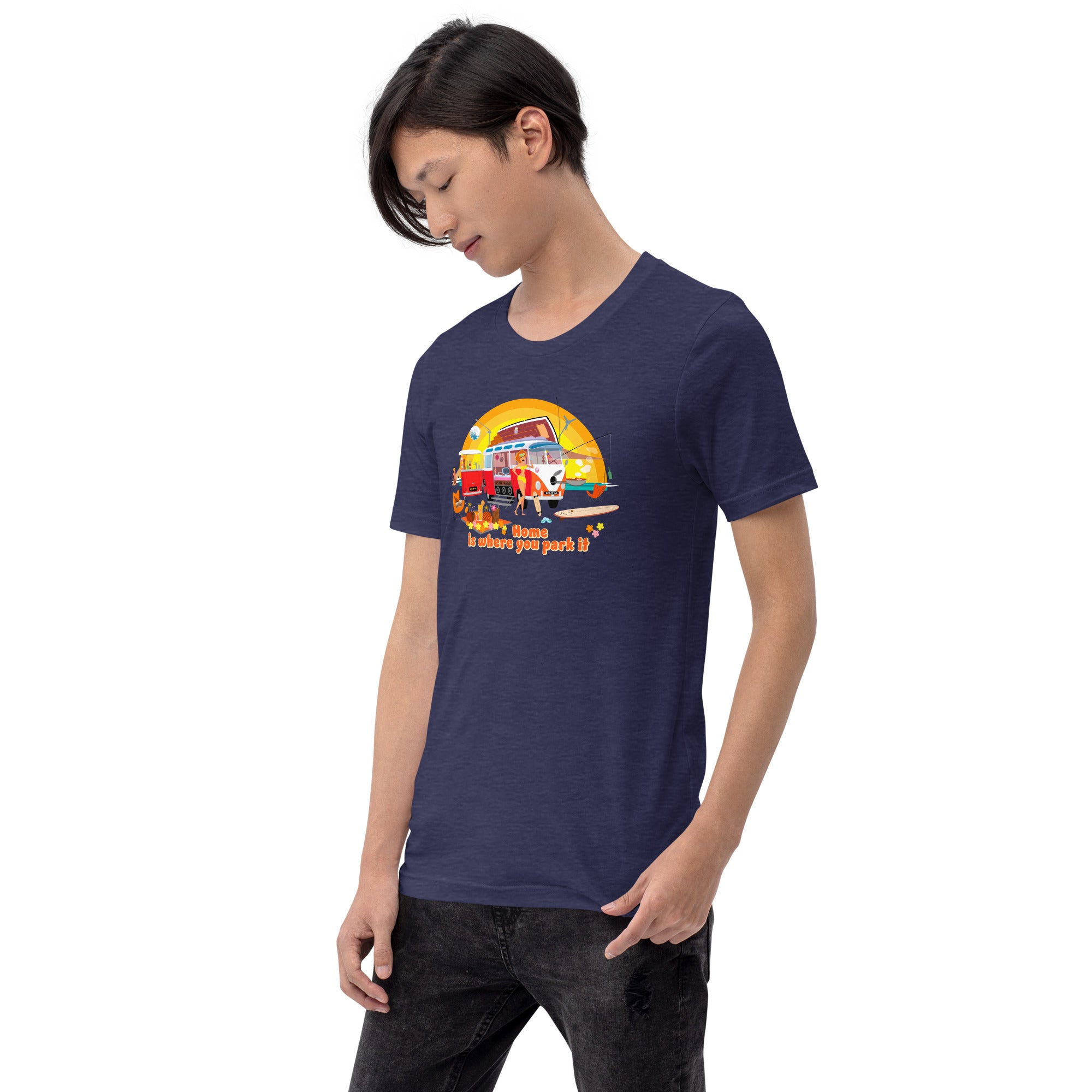 Unisex cotton t-shirt Ultra Combi on dark heather colors