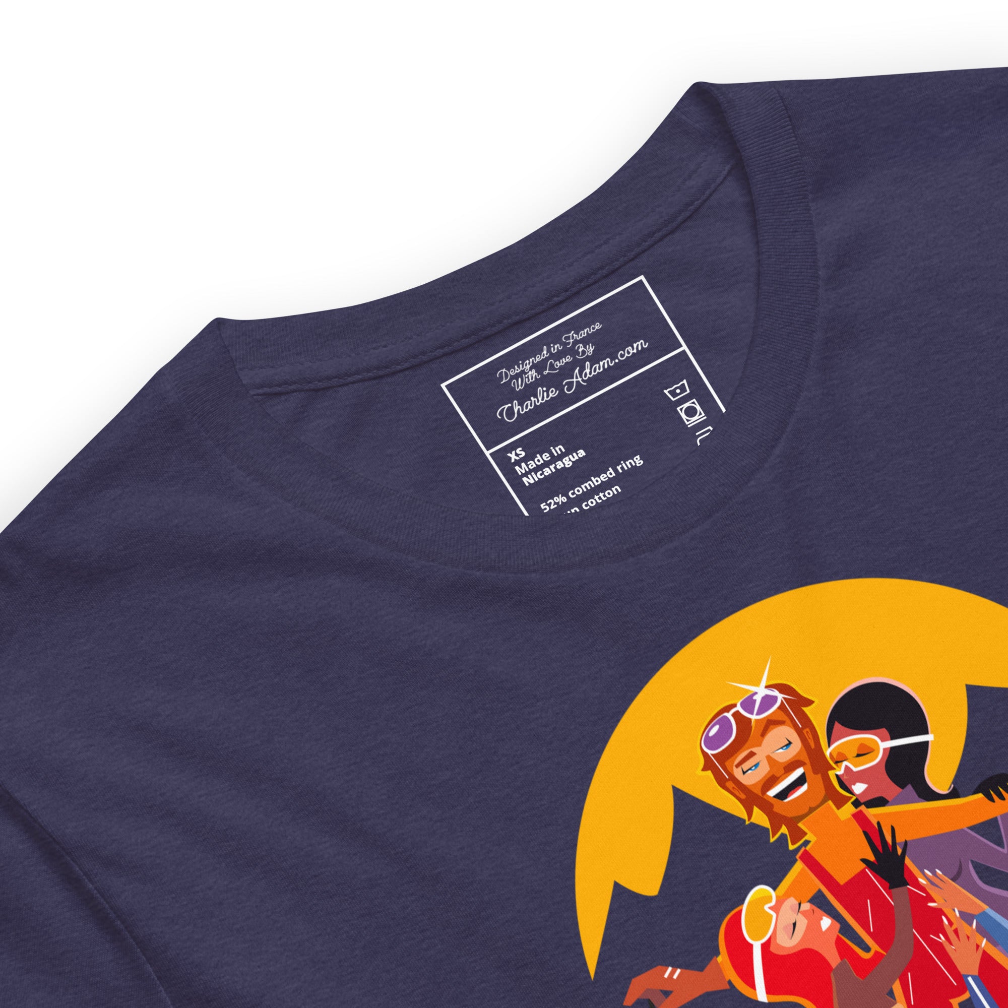 Unisex t-shirt Love instructor First lesson free on dark heather colors