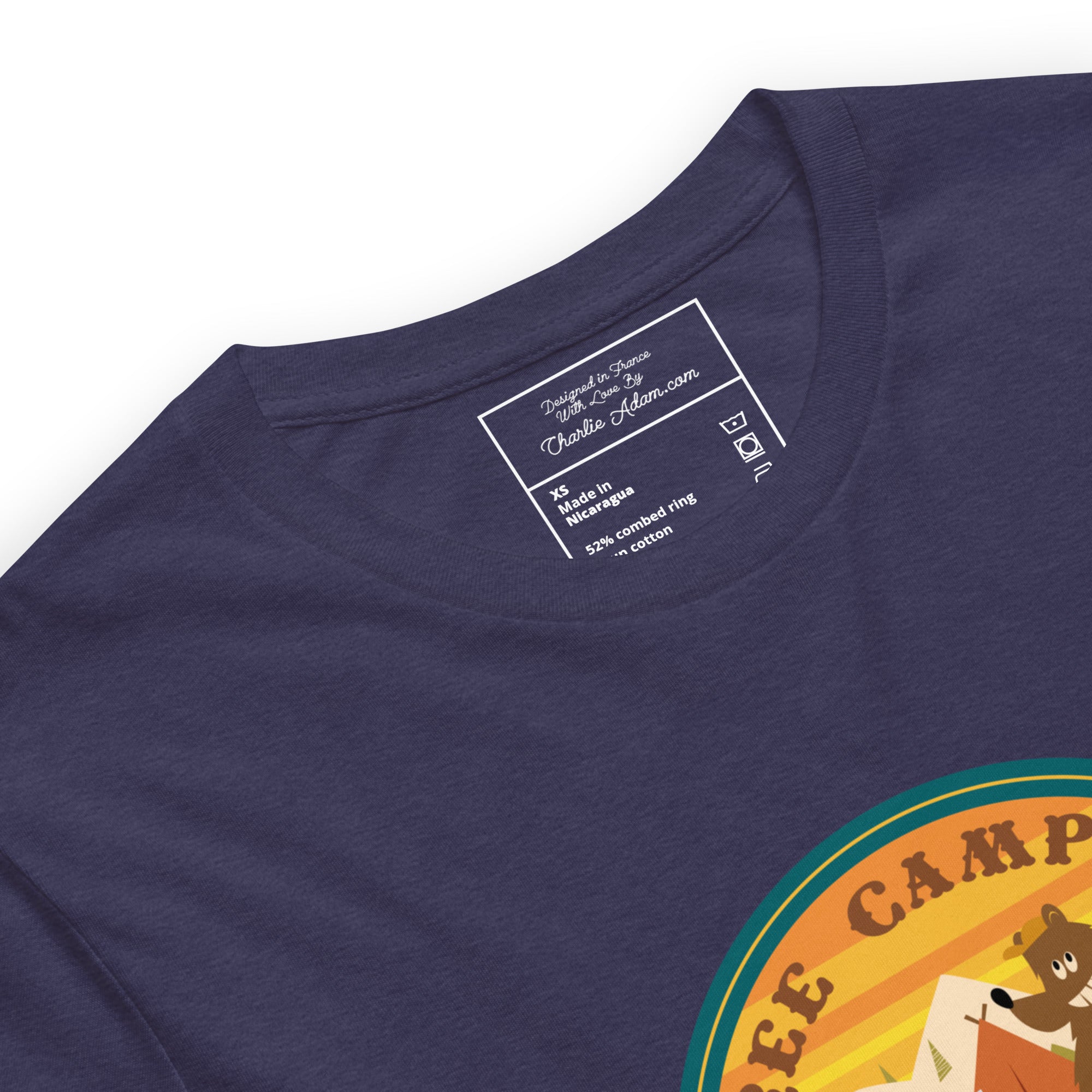Unisex t-shirt Free Camping is not a crime on dark heather colors