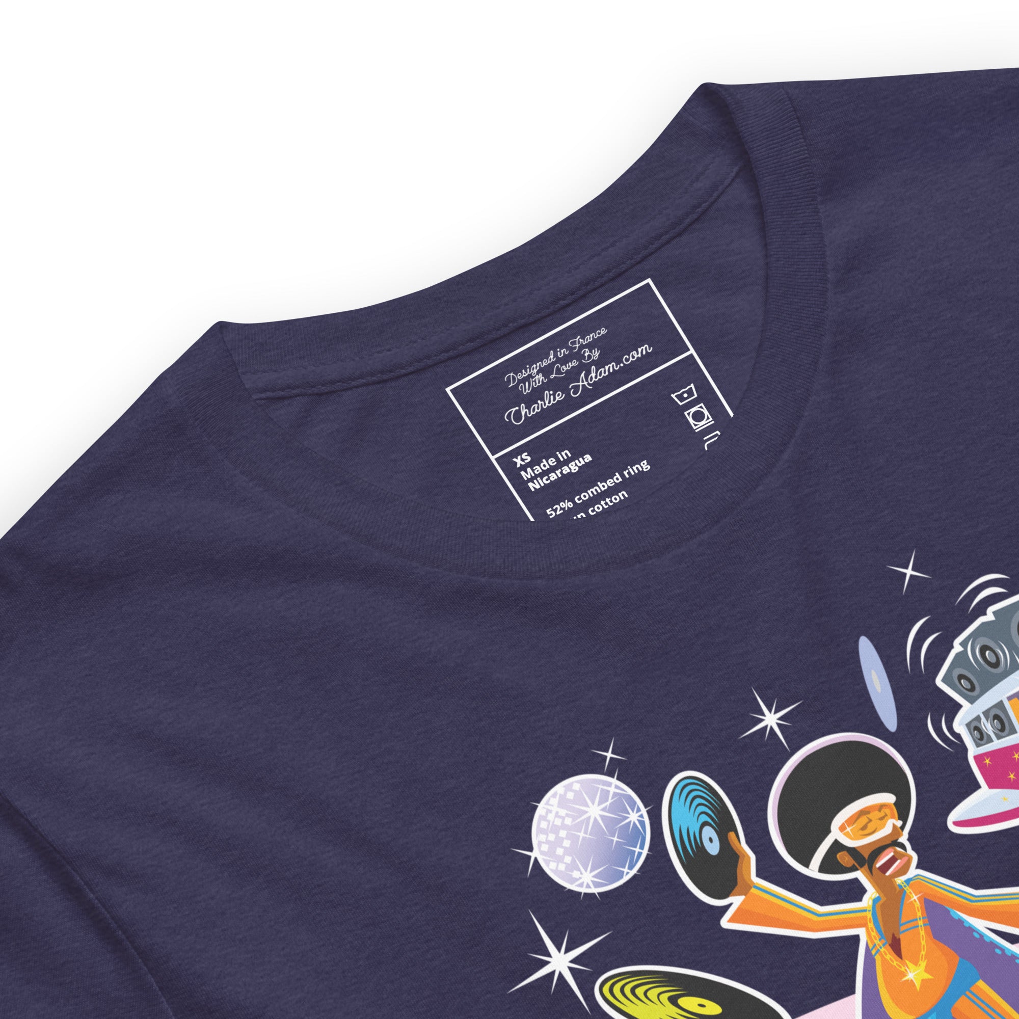 Unisex t-shirt Superboogieman saves the Party on dark heather colors