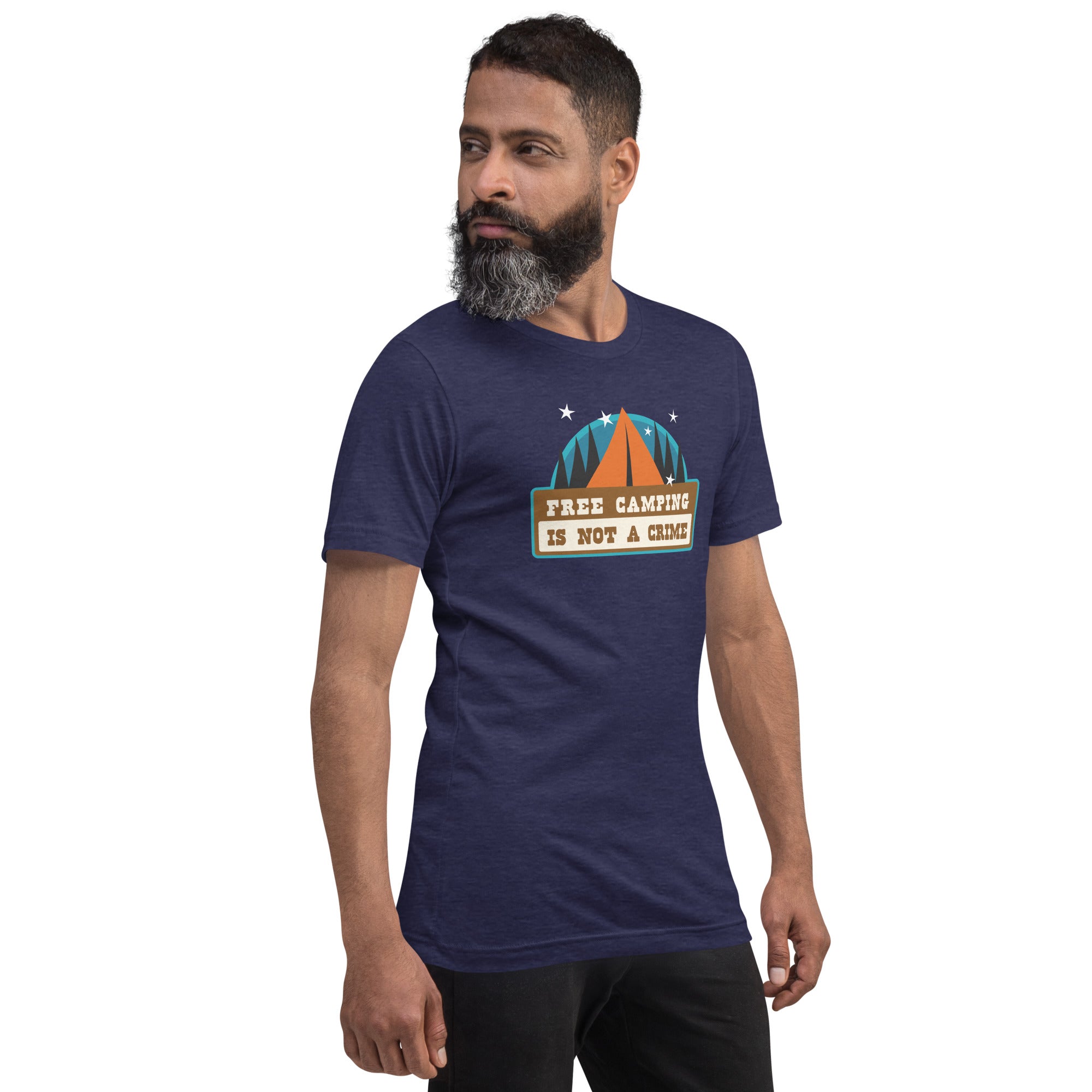 Unisex t-shirt Free camping is not a crime on dark heather colors