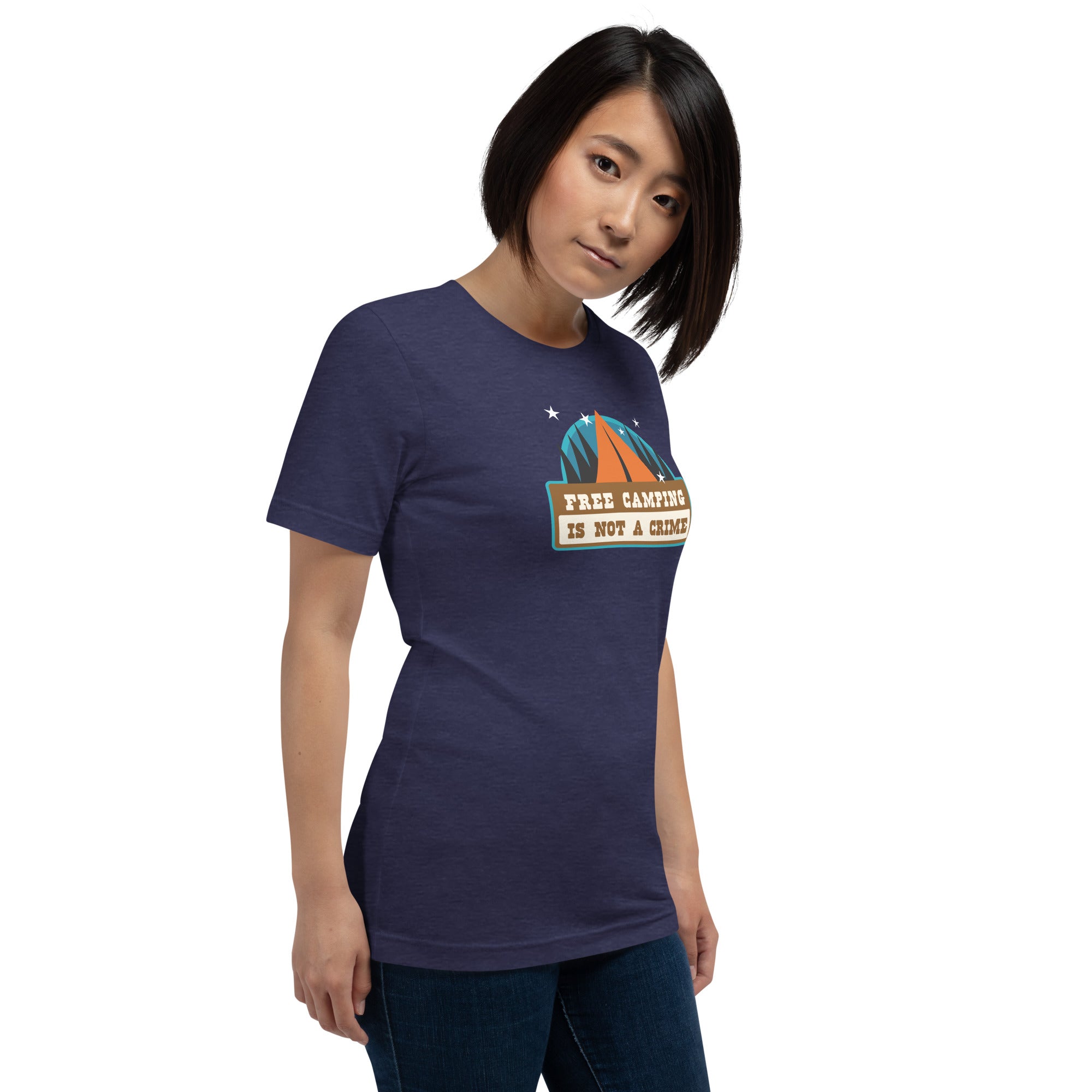 Unisex t-shirt Free camping is not a crime on dark heather colors