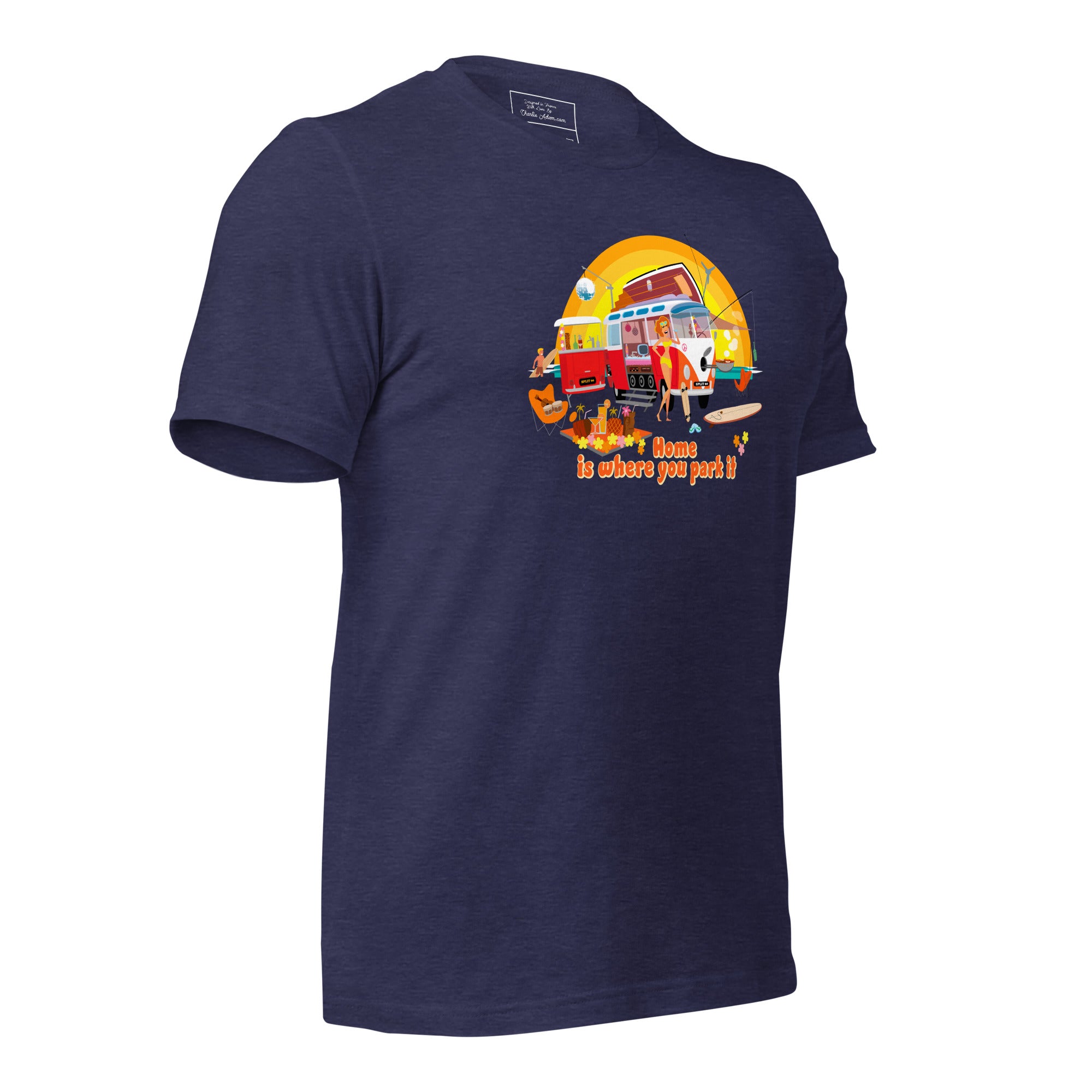 Unisex cotton t-shirt Ultra Combi on dark heather colors