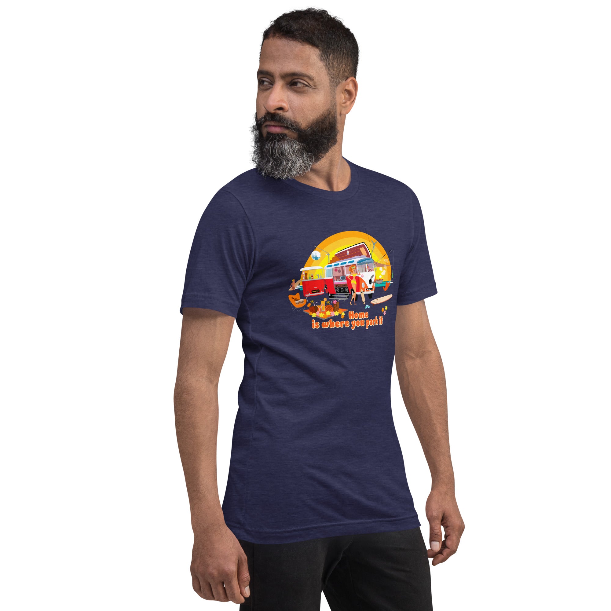Unisex cotton t-shirt Ultra Combi on dark heather colors
