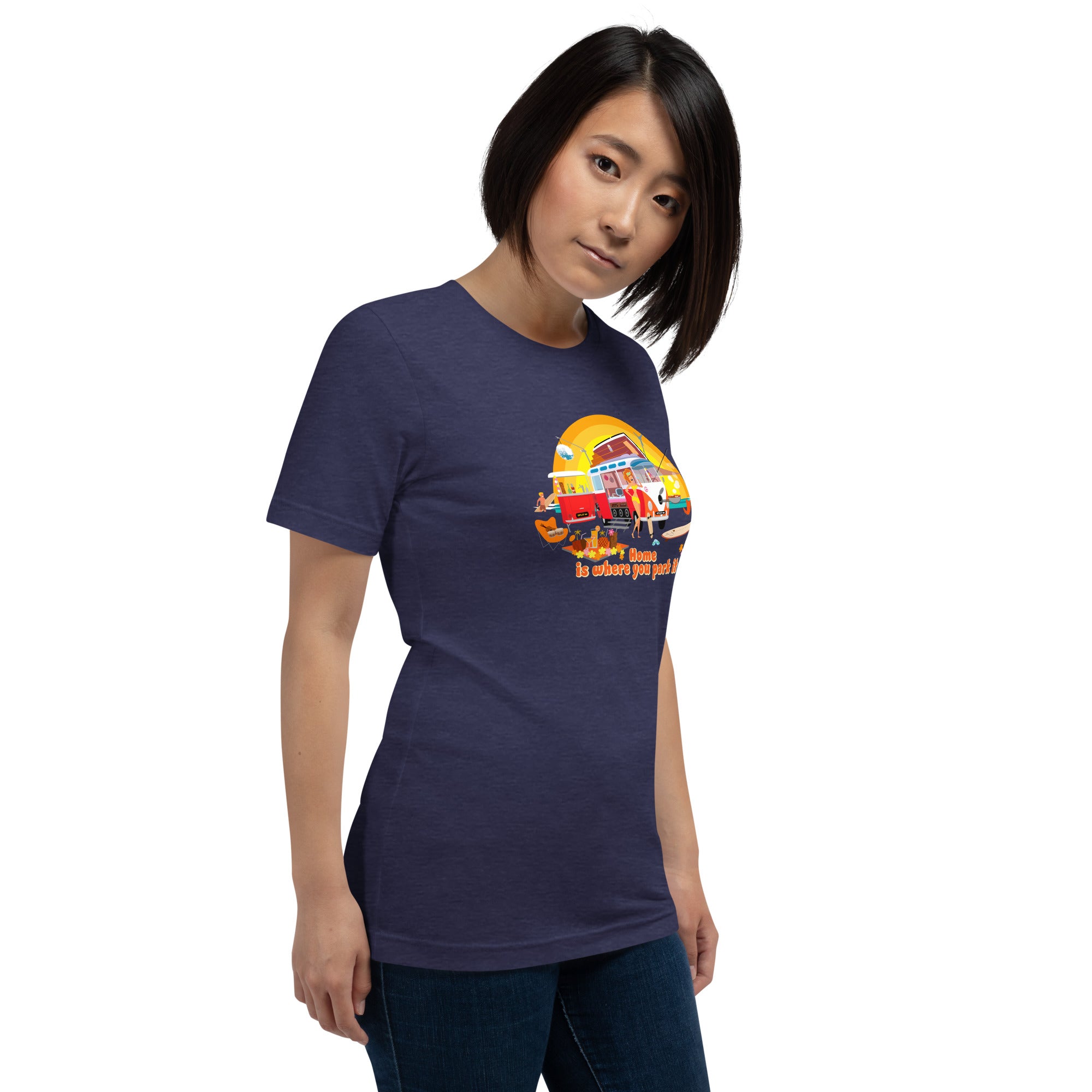Unisex cotton t-shirt Ultra Combi on dark heather colors