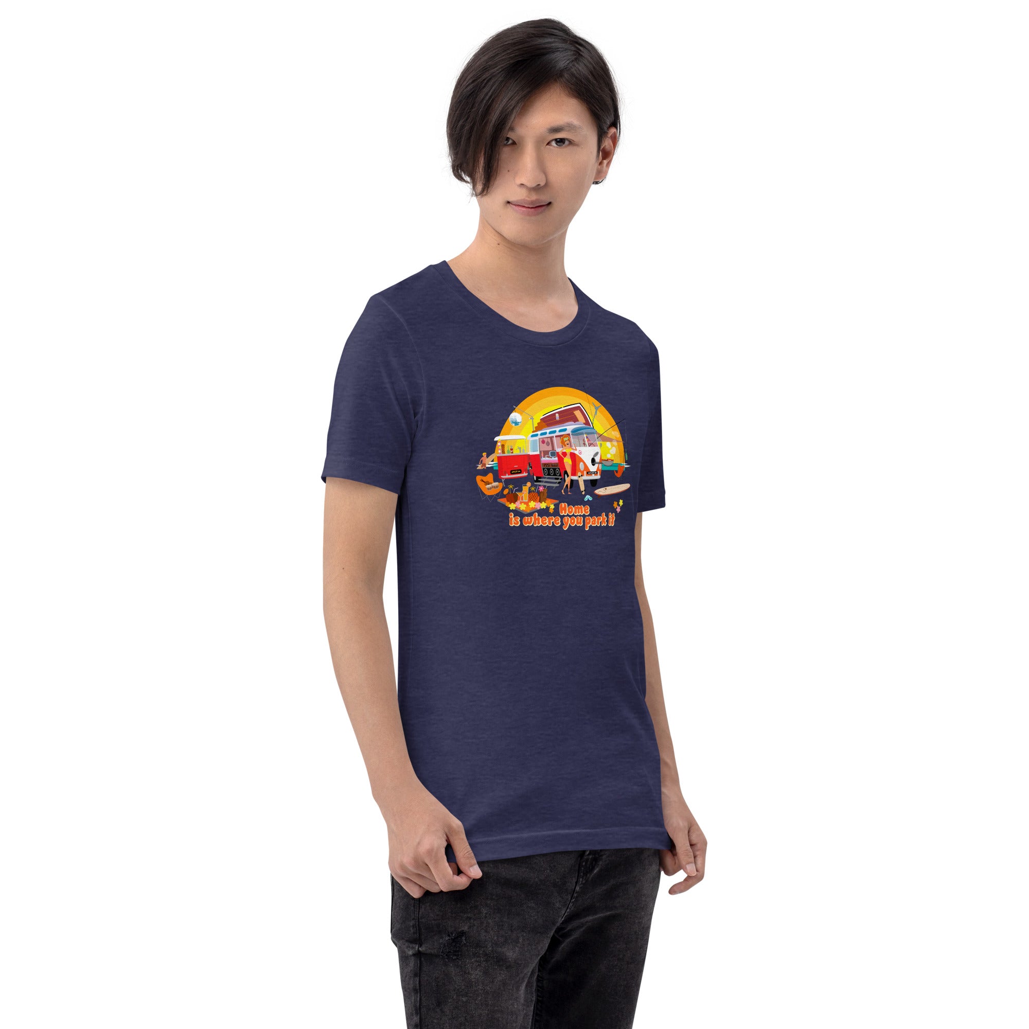 Unisex cotton t-shirt Ultra Combi on dark heather colors