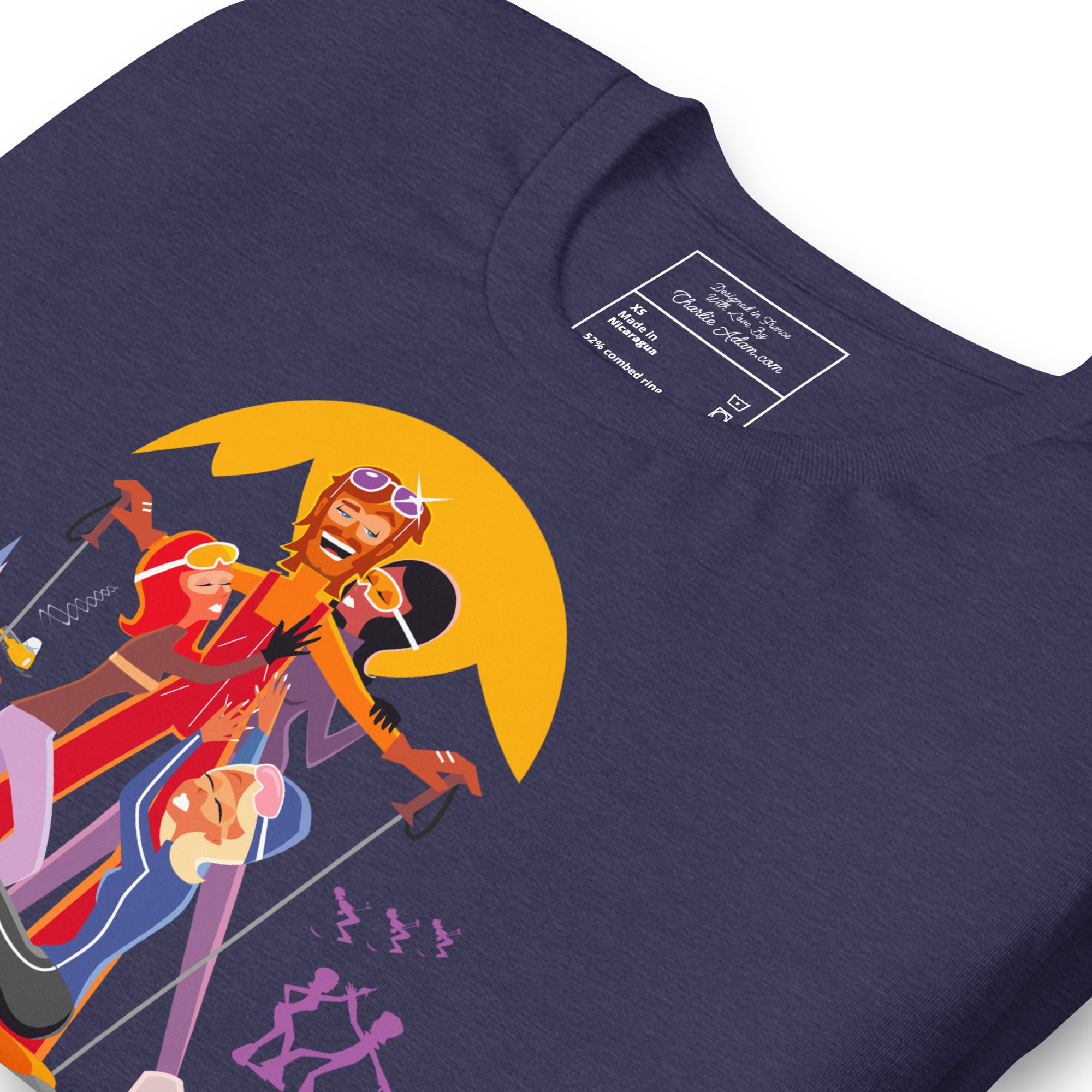 Unisex t-shirt Love instructor First lesson free on dark heather colors