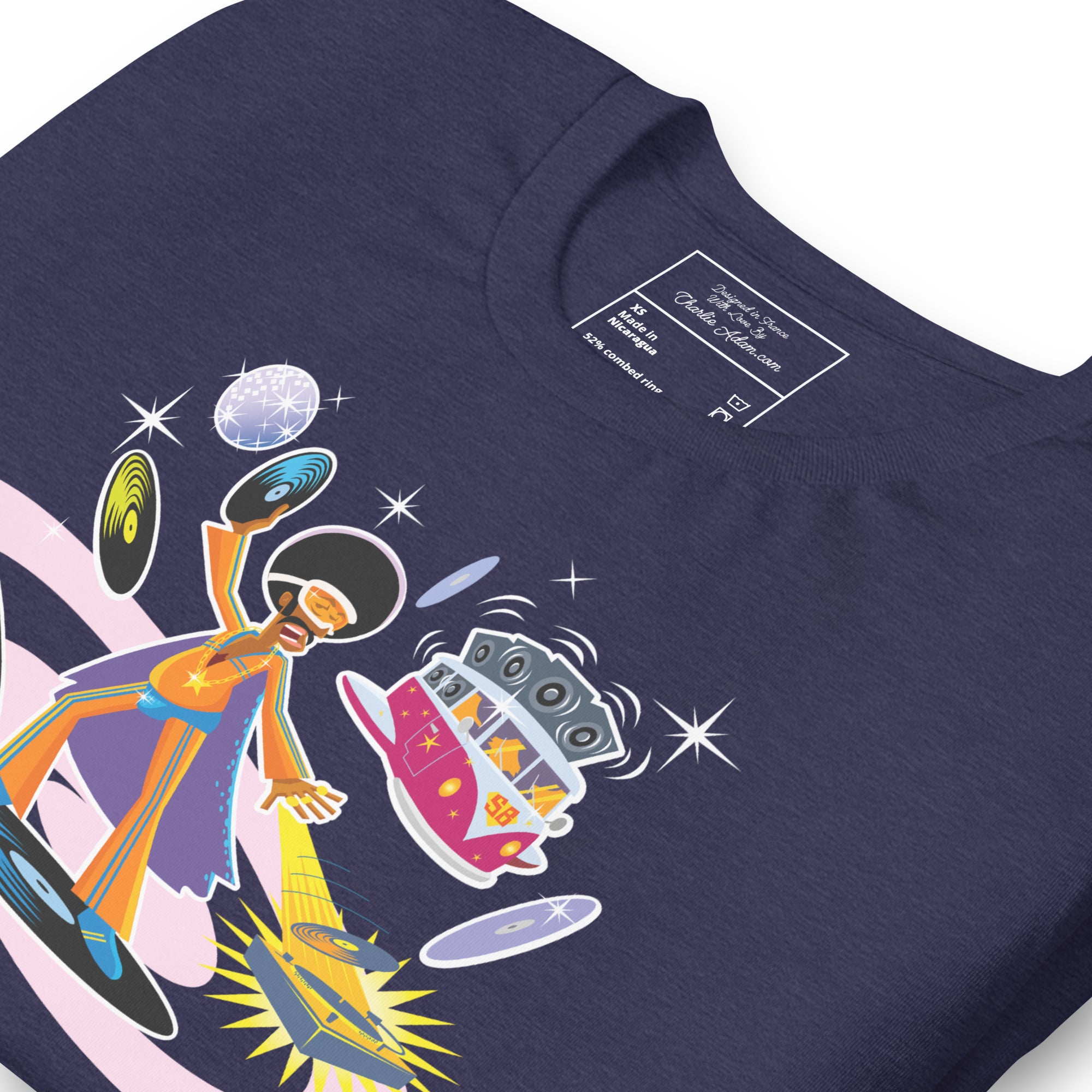 Unisex t-shirt Superboogieman saves the Party on dark heather colors