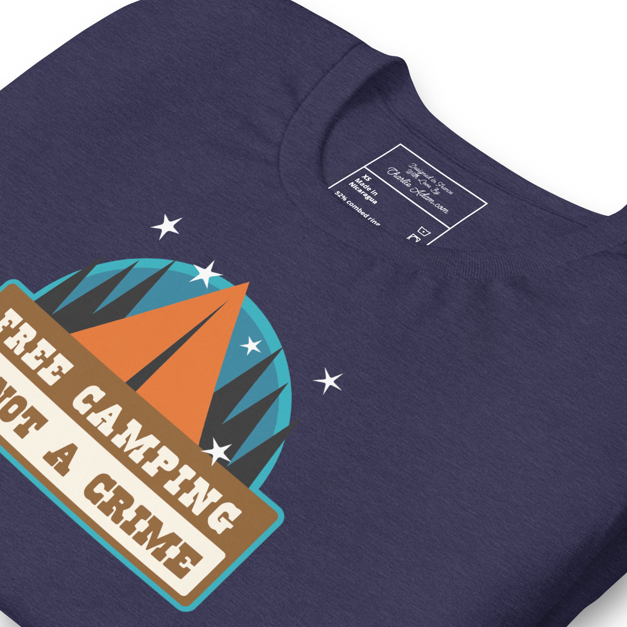 Unisex t-shirt Free camping is not a crime on dark heather colors