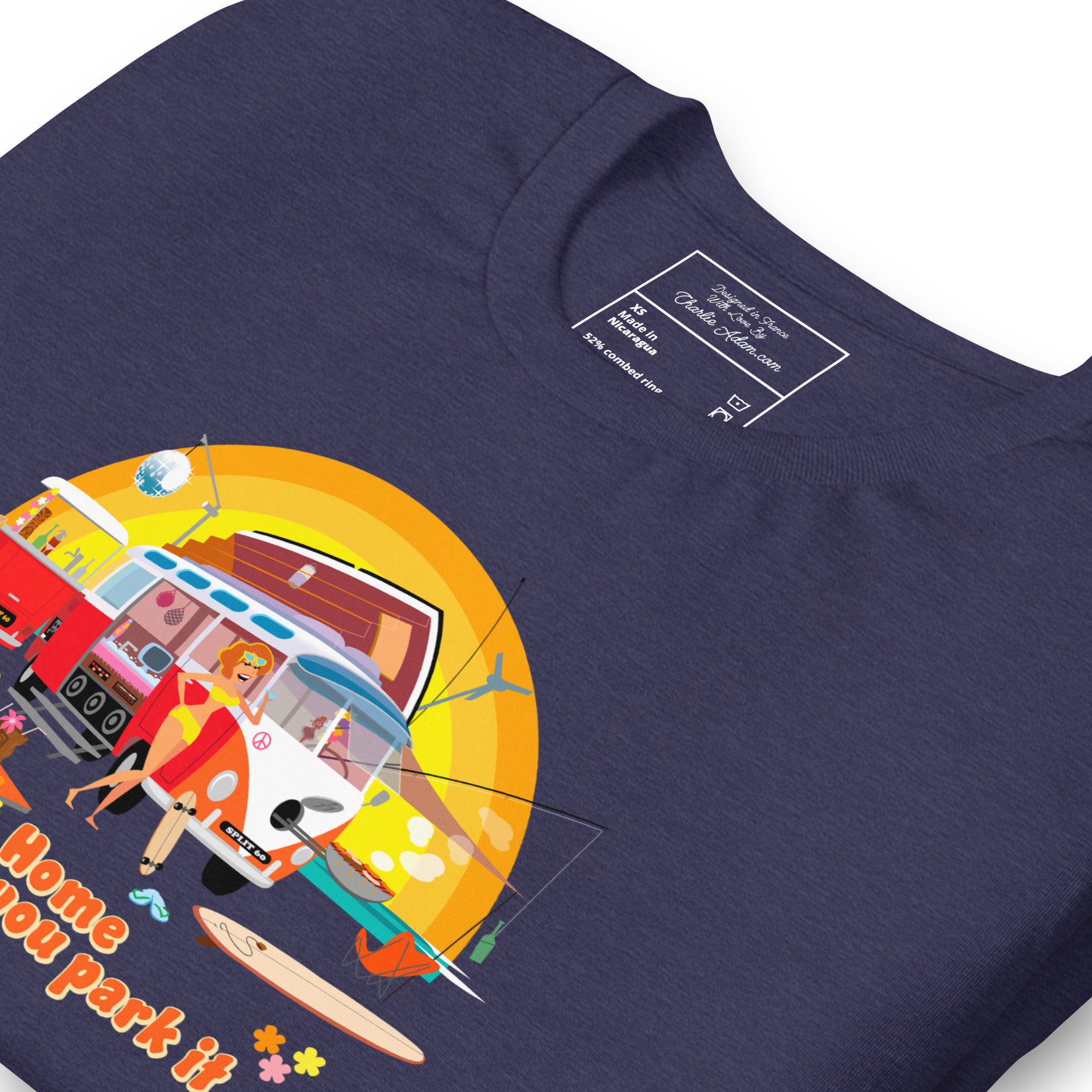 Unisex cotton t-shirt Ultra Combi on dark heather colors
