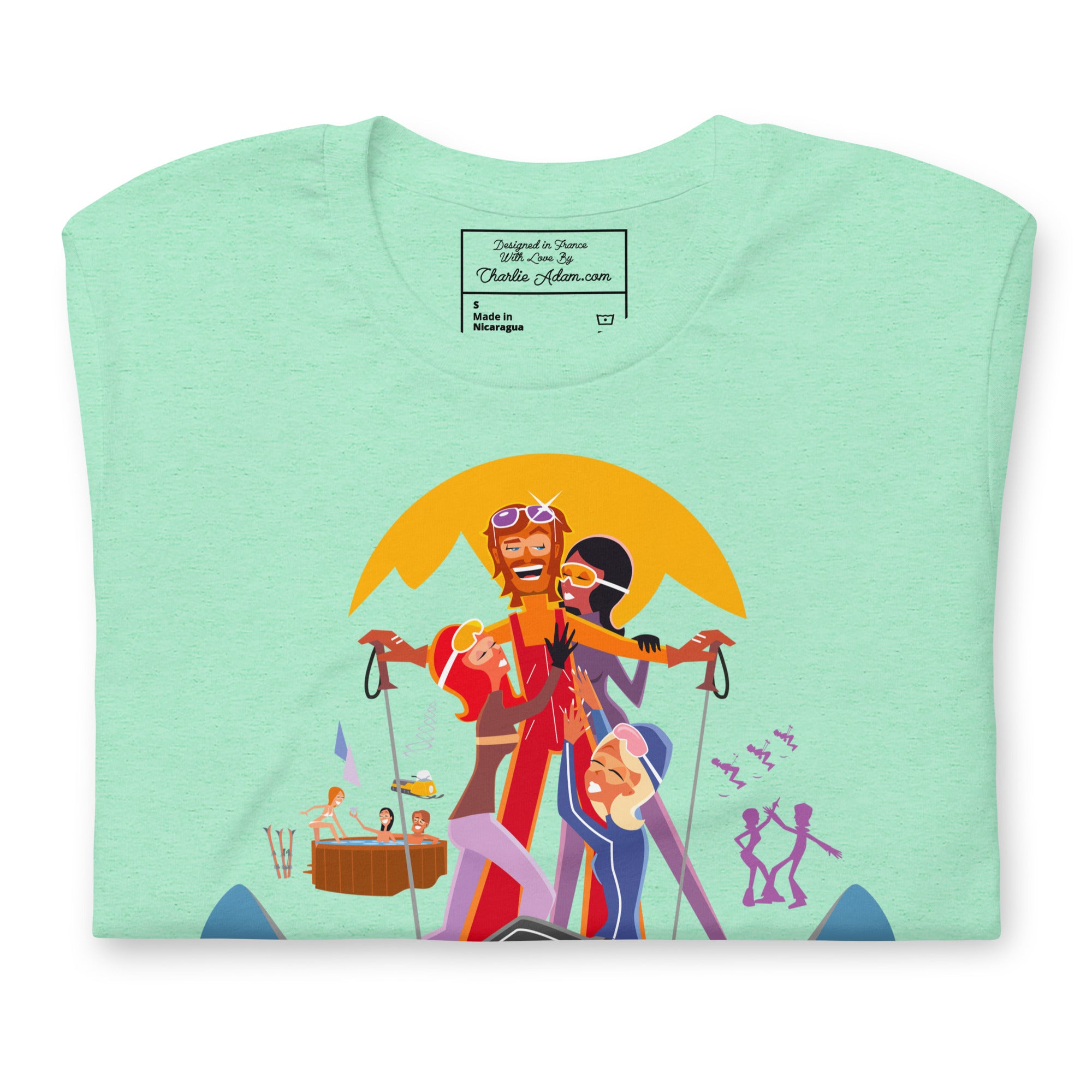 T-shirt en coton unisexe Love instructor First lesson free sur couleurs chinées claires