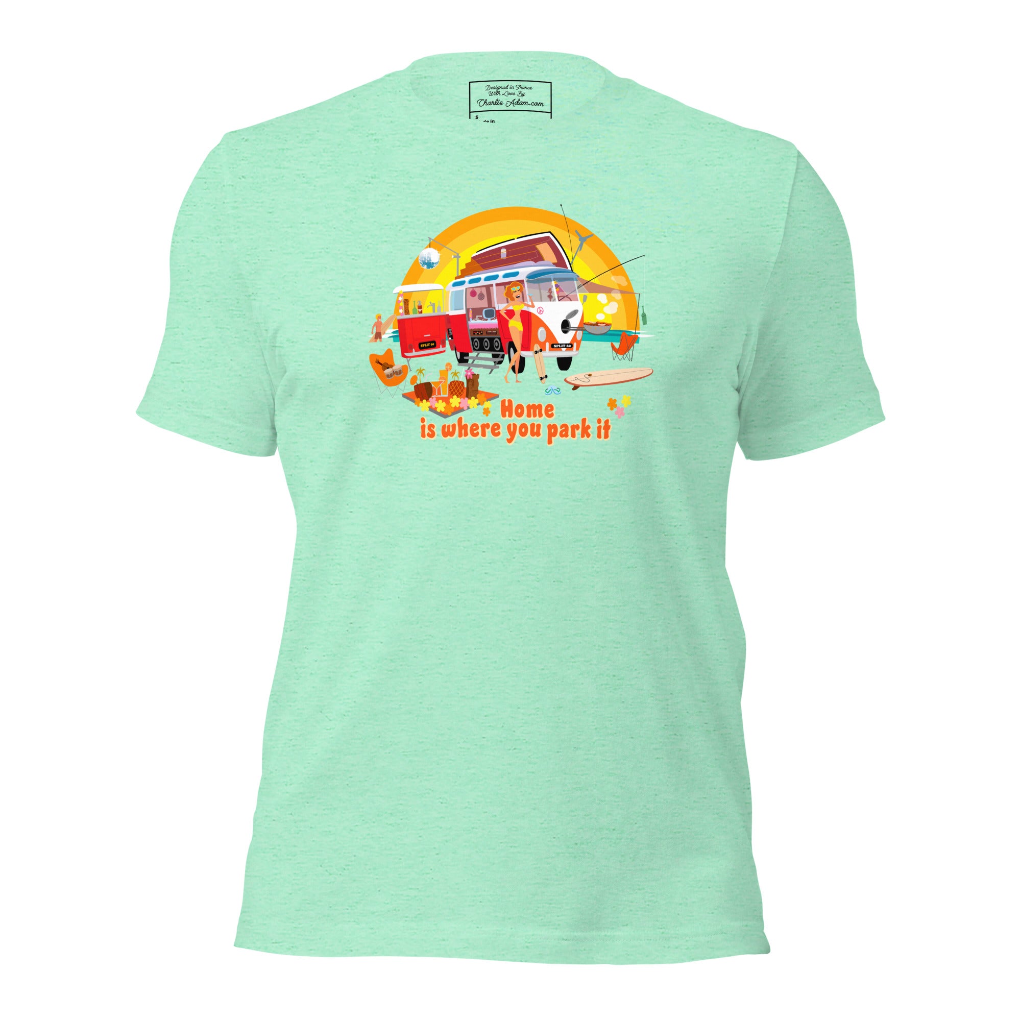Unisex cotton t-shirt Ultra Combi on light heather colors
