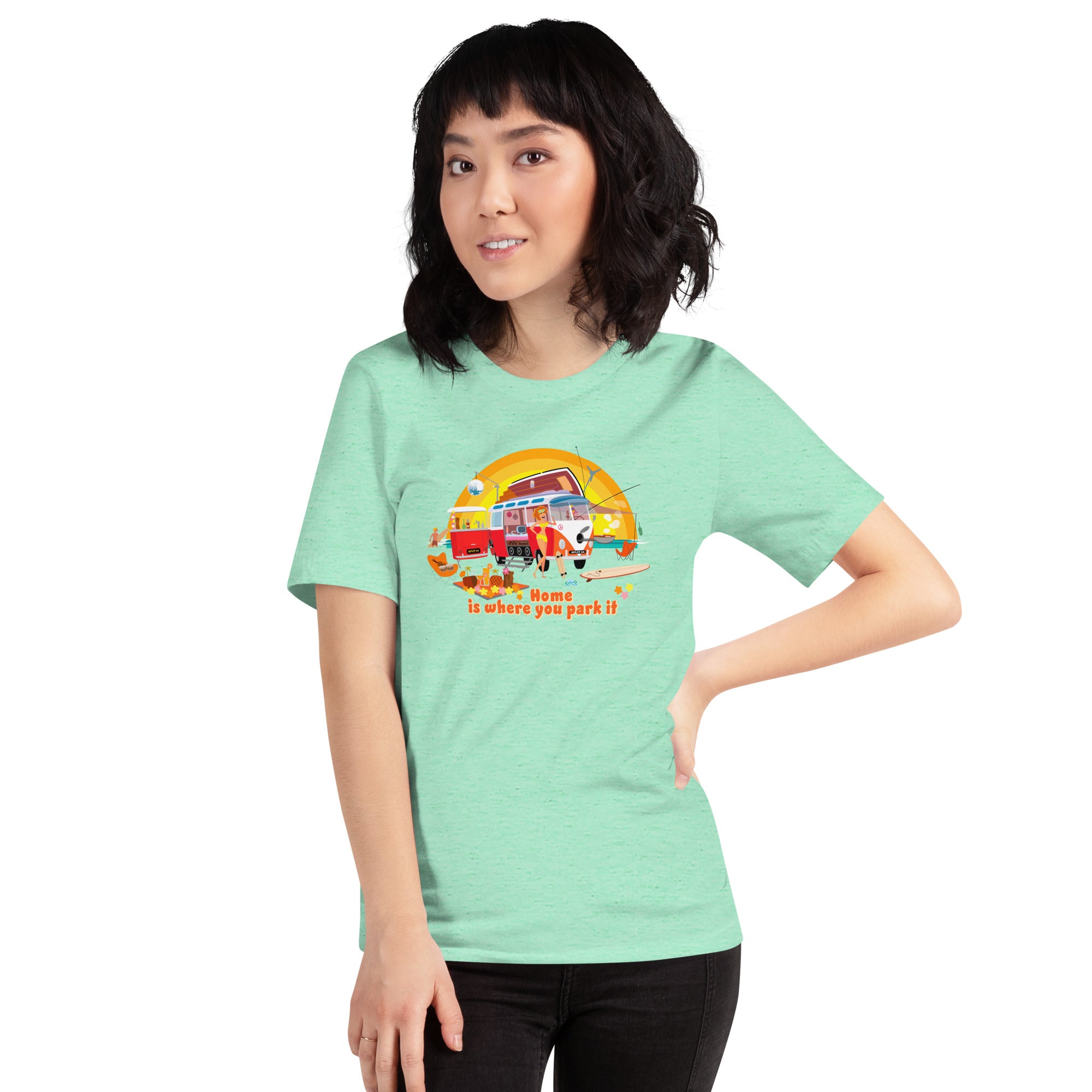 Unisex cotton t-shirt Ultra Combi on light heather colors