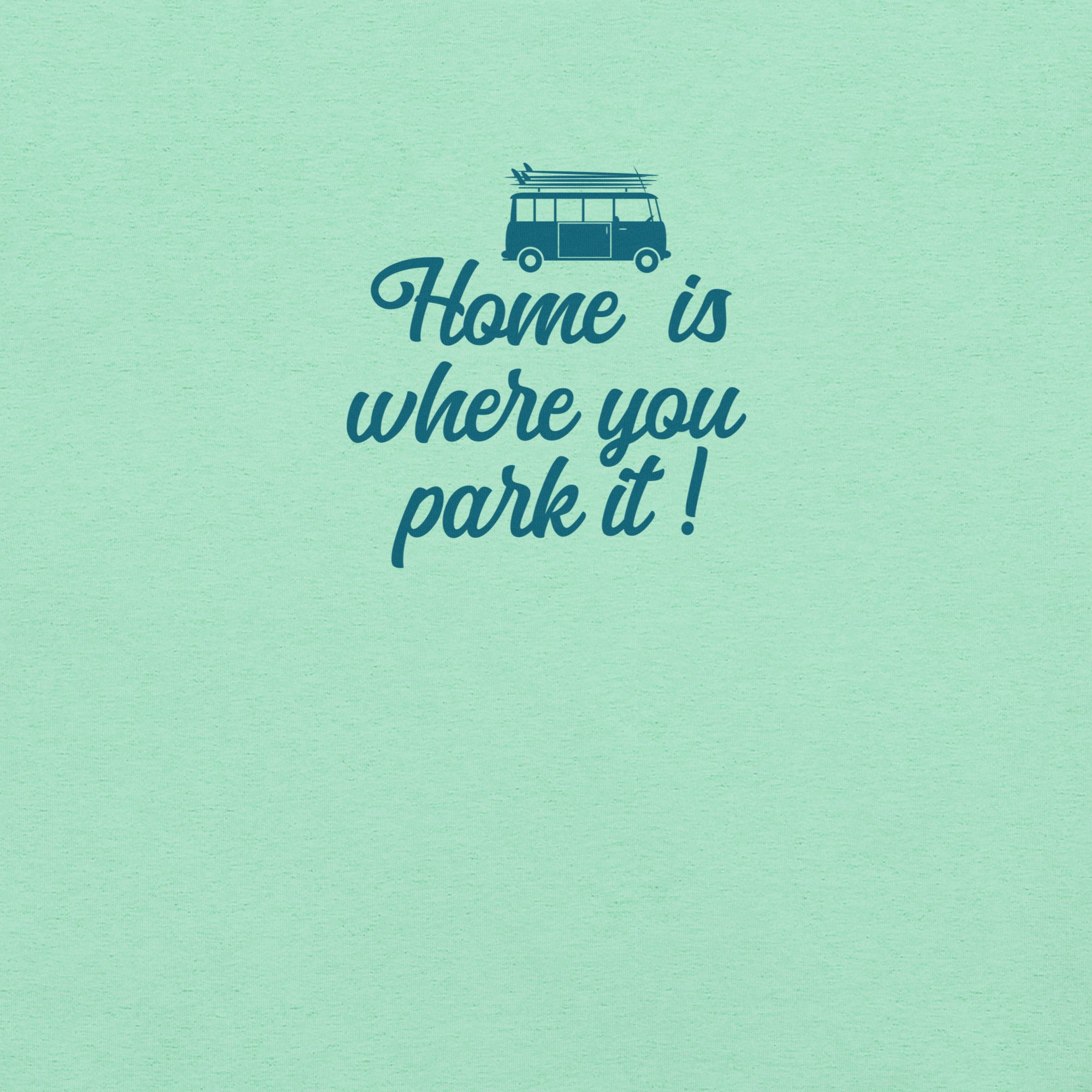 T-shirt en coton unisexe Blue Surf Combi sur couleurs chinées claires