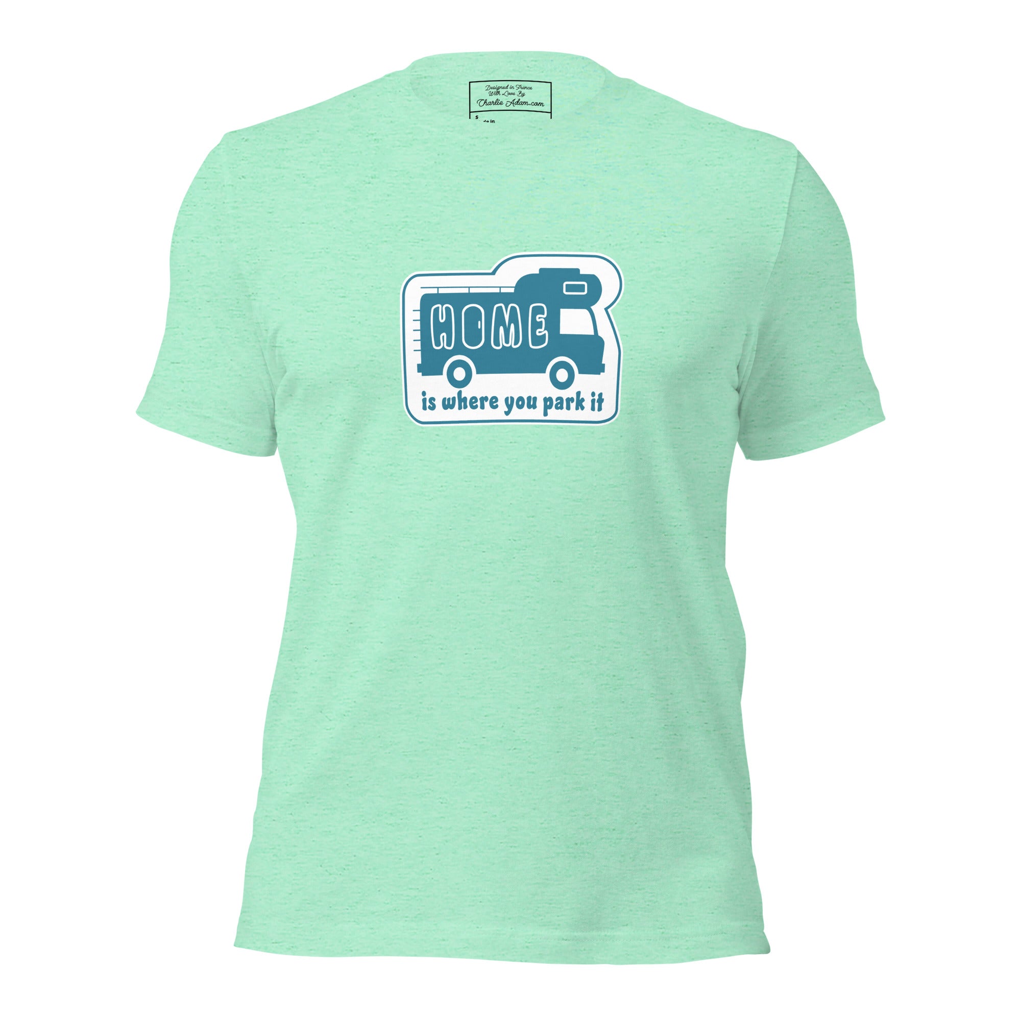 Unisex cotton t-shirt Bold Camper Van on light heather colors