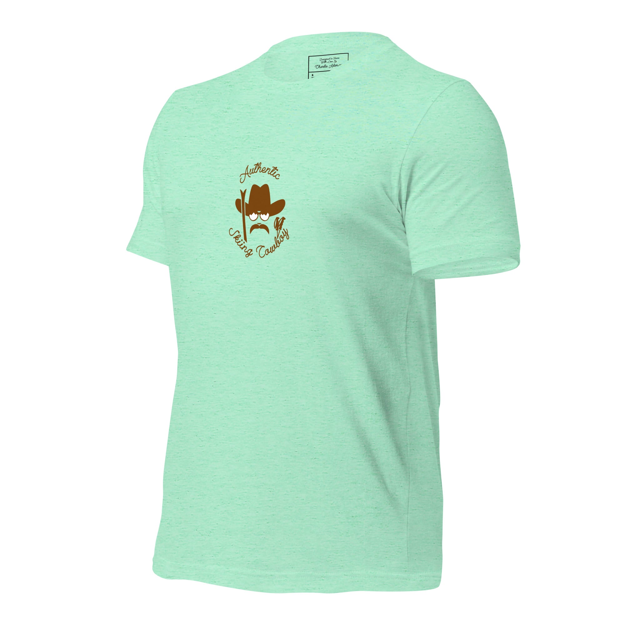 Unisex t-shirt Authentic Skiing Cowboy on heather colors