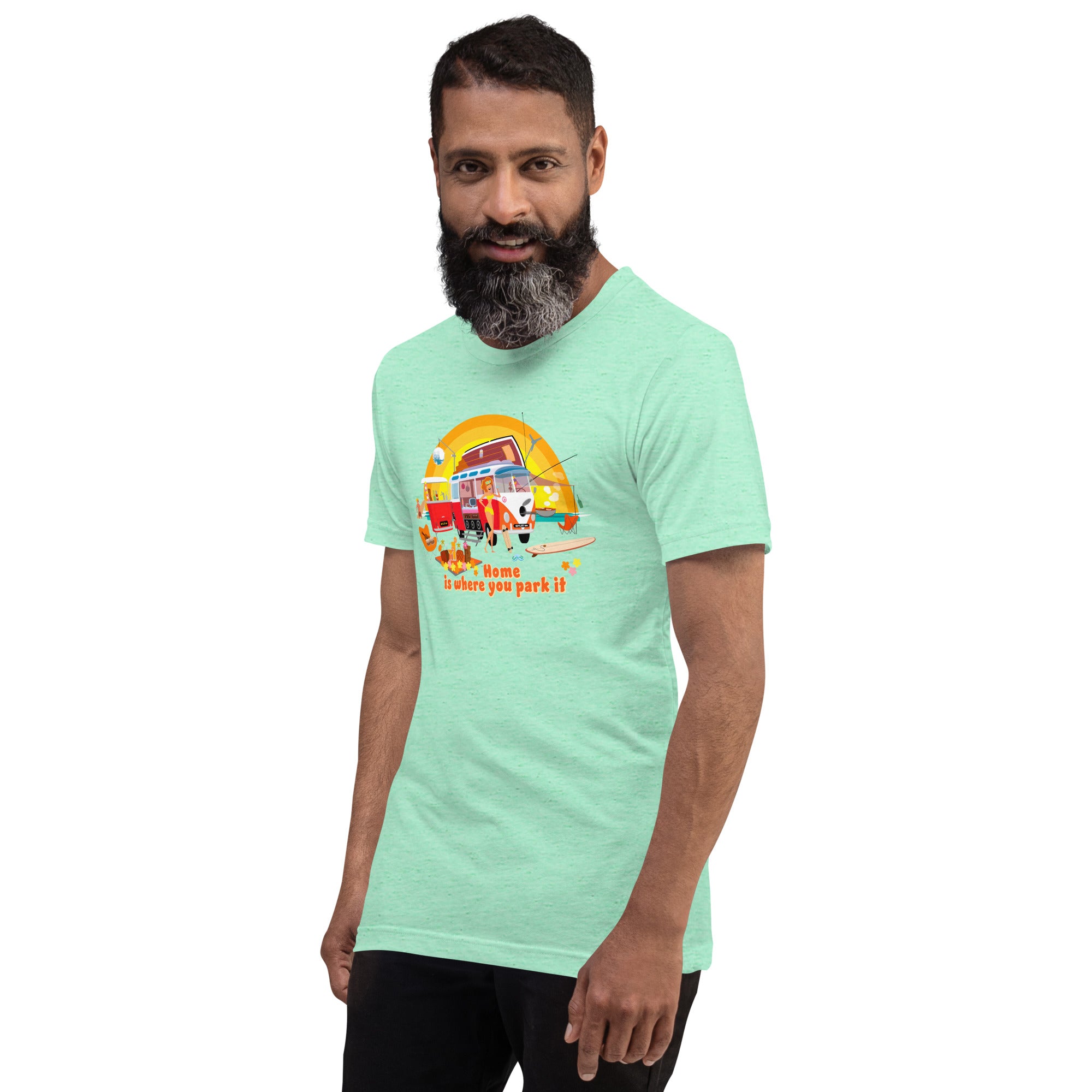 Unisex cotton t-shirt Ultra Combi on light heather colors