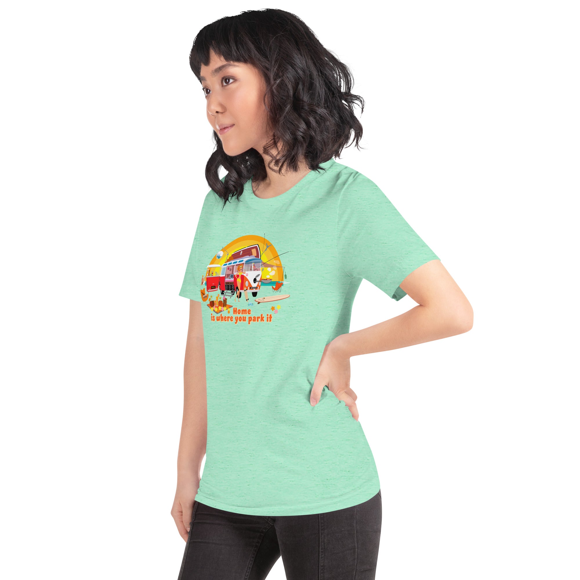 Unisex cotton t-shirt Ultra Combi on light heather colors