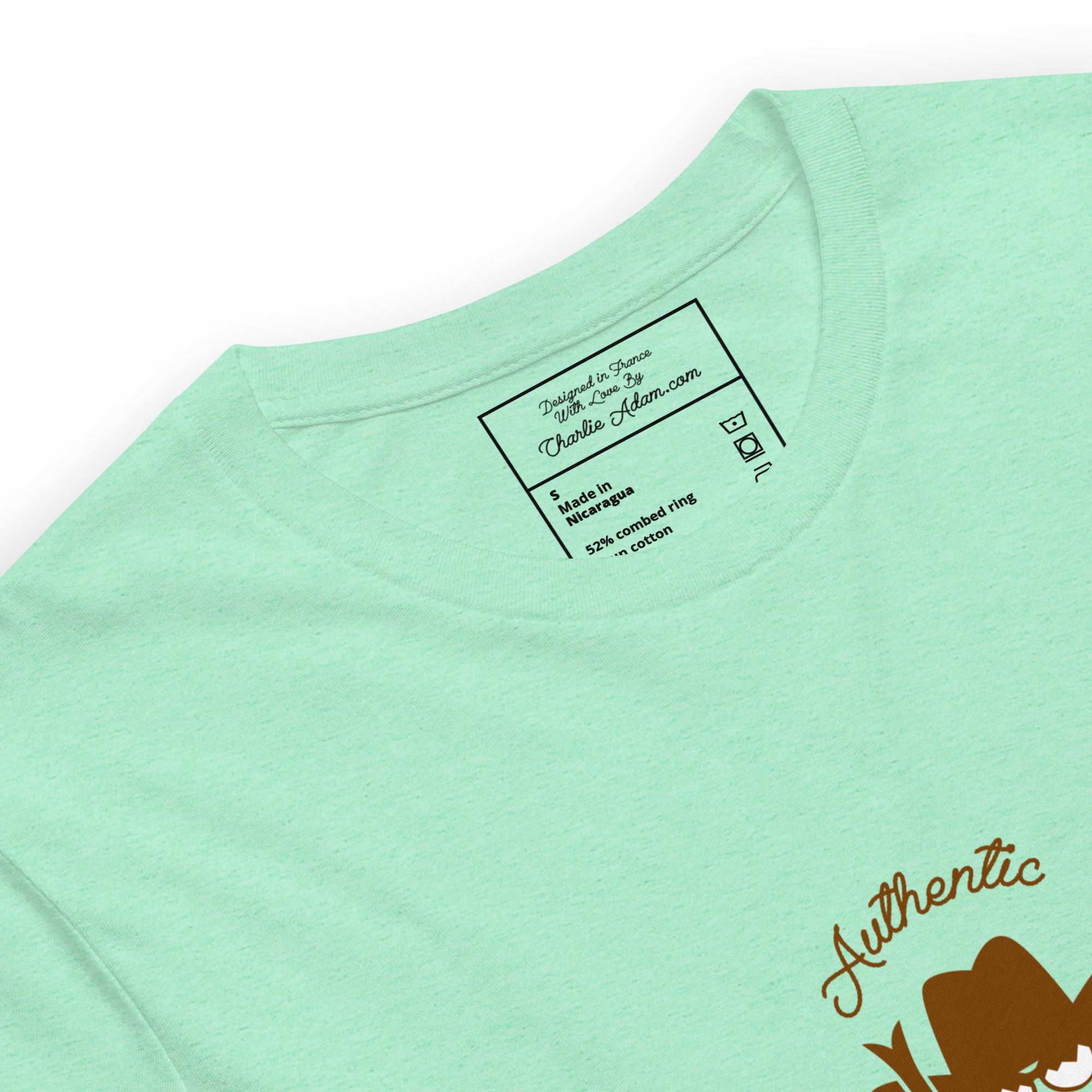 Unisex t-shirt Authentic Skiing Cowboy on heather colors